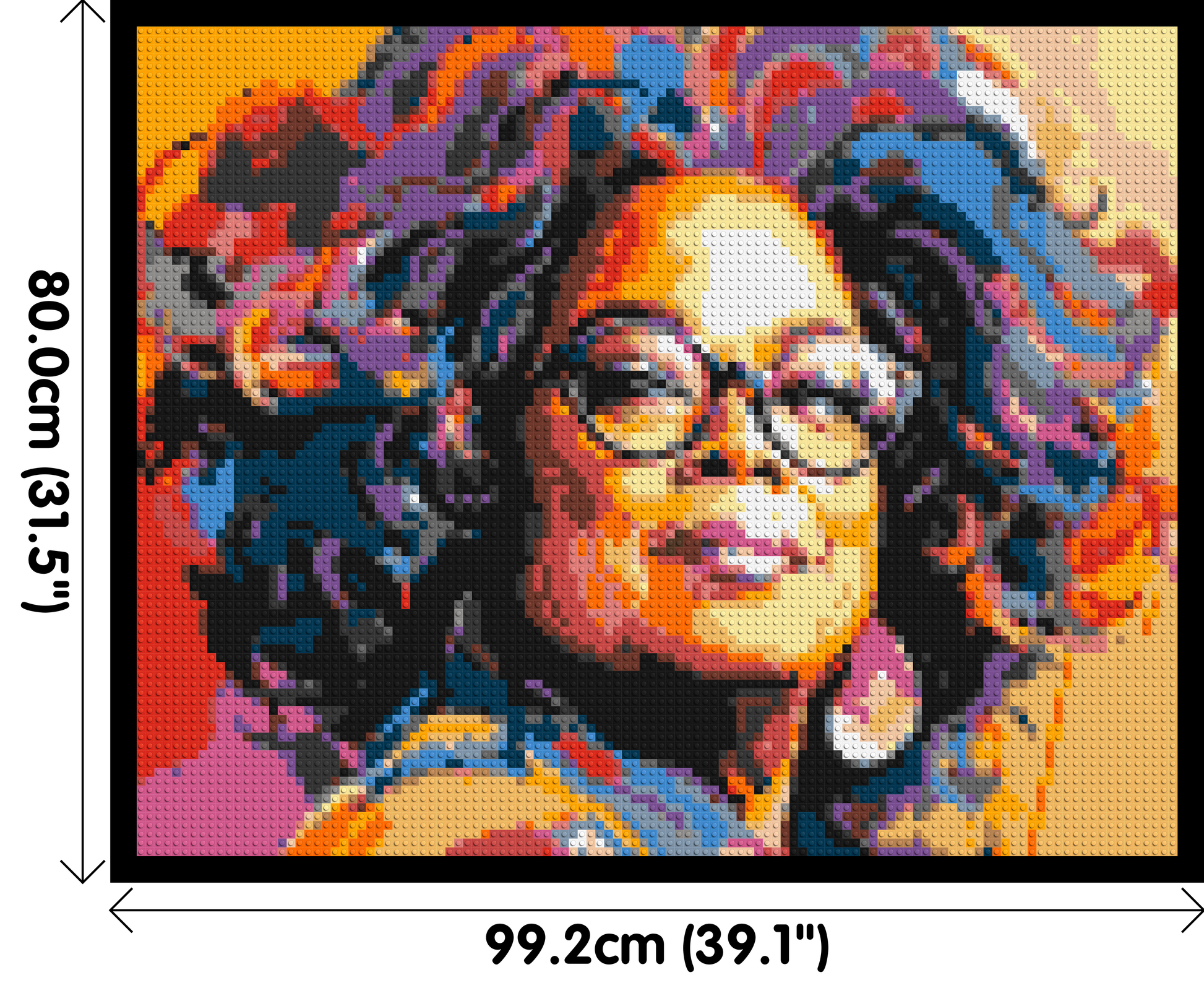 Oprah Winfrey - Brick Art Mosaic Kit 5x4 dimensions with frame