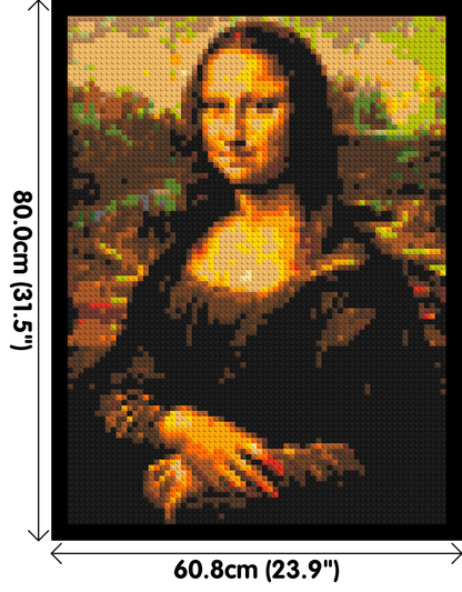 The Mona Lisa by Leonardo Da Vinci - Brick Art Mosaic Kit 3x4 large