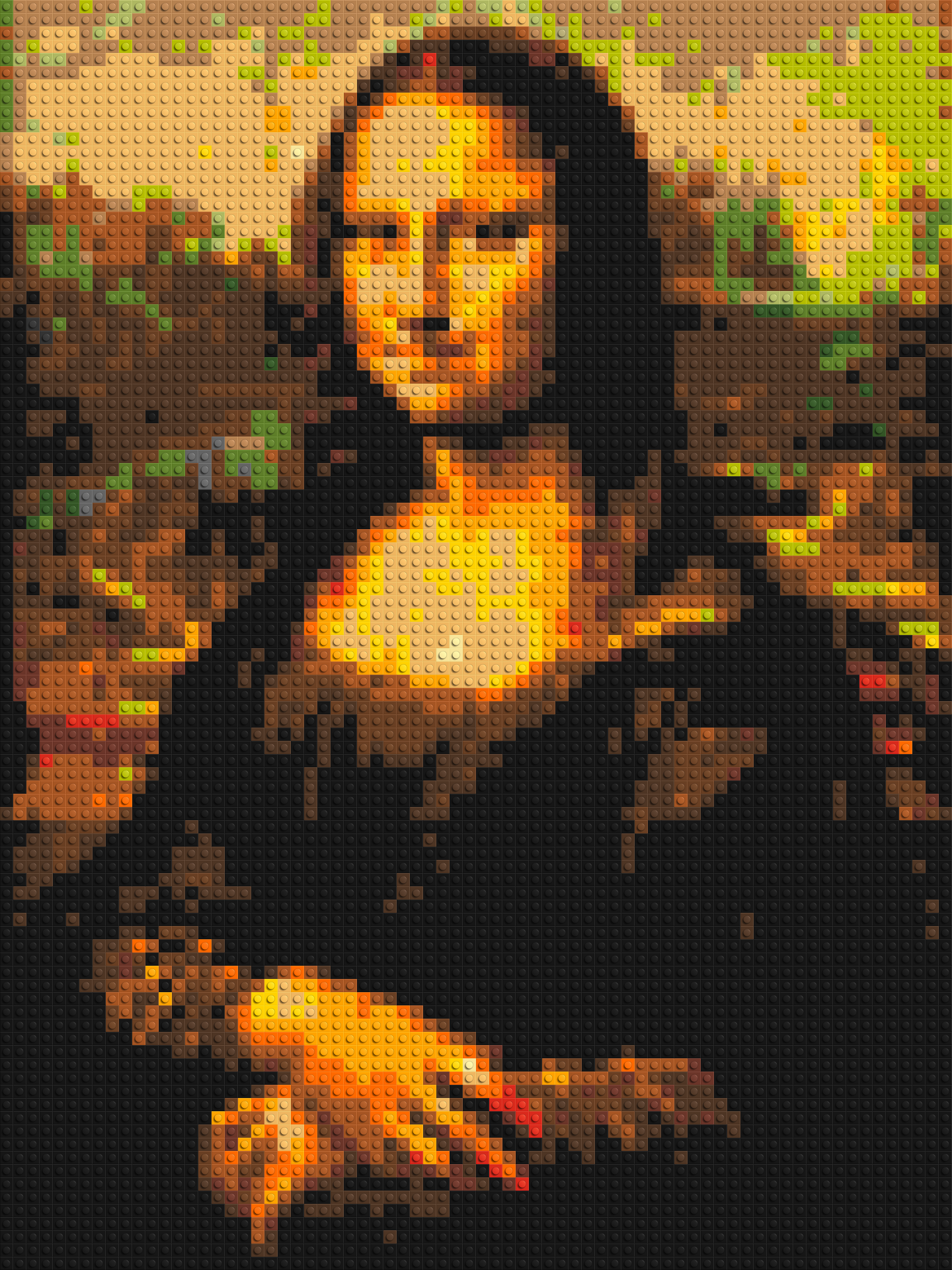 The Mona Lisa by Leonardo Da Vinci - Brick Art Mosaic Kit 3x4 large