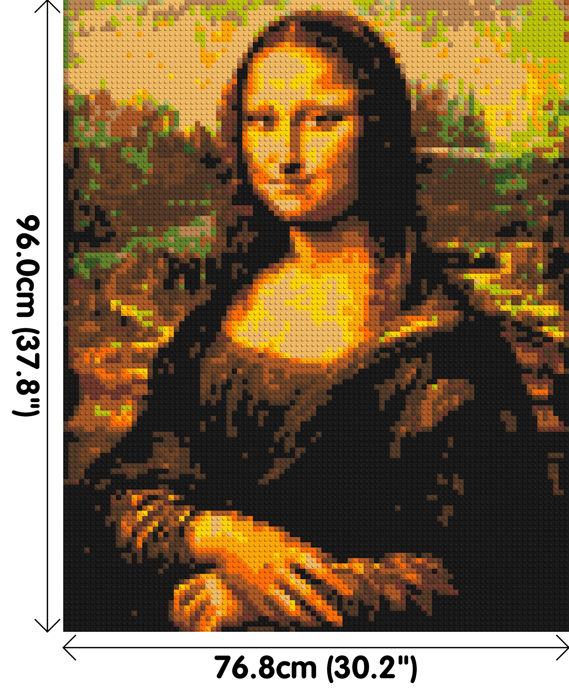 The Mona Lisa by Leonardo Da Vinci - Brick Art Mosaic Kit 4x5 dimensions