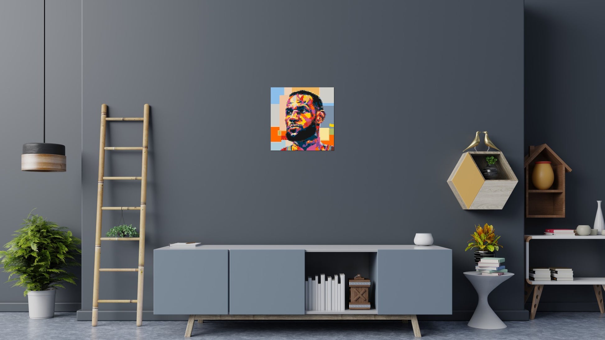 LeBron James - Brick Art Mosaic Kit 3x3 scene