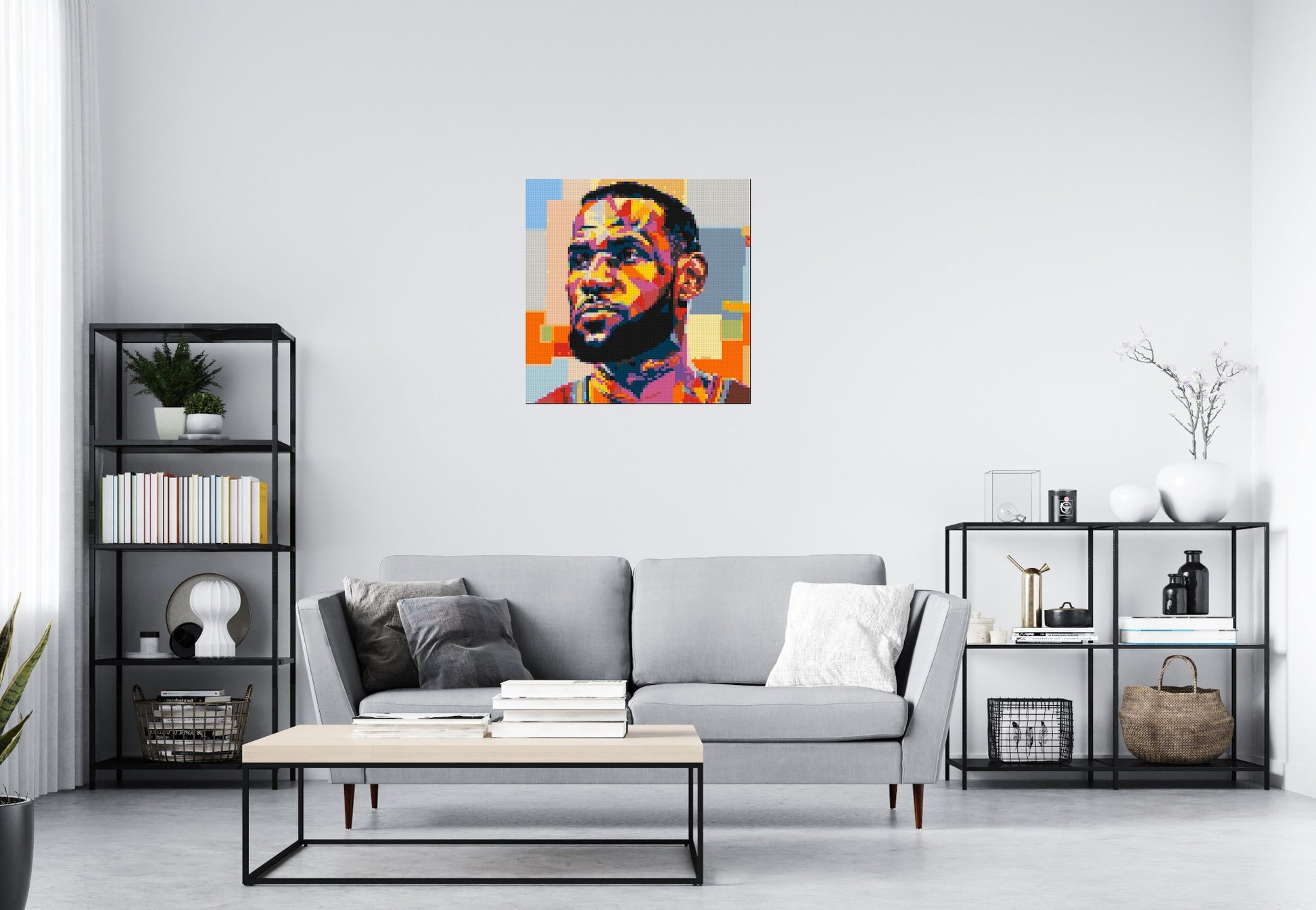 LeBron James - Brick Art Mosaic Kit 4x4 scene