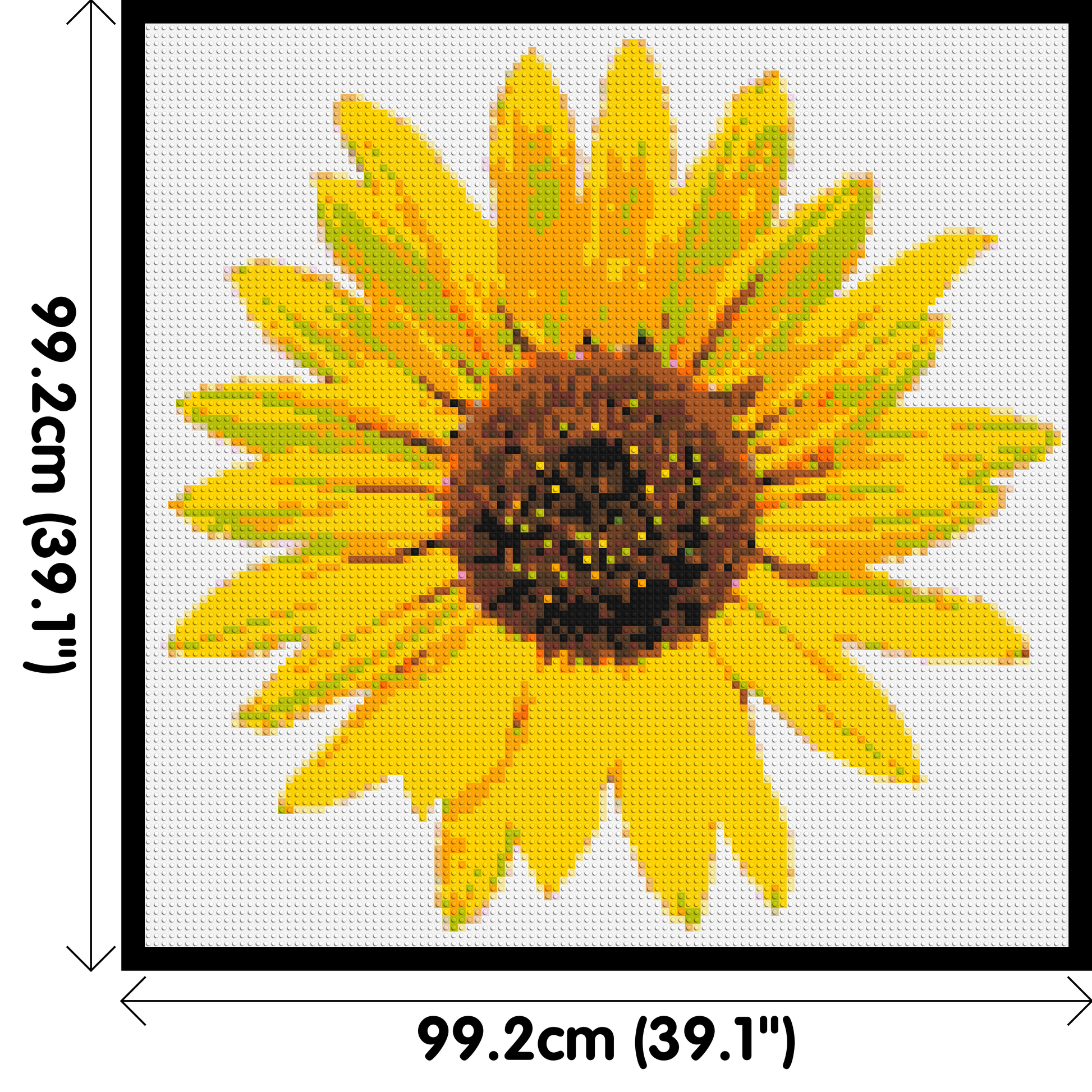 Sunflower - Brick Art Mosaic Kit 5x5 dimensions with frame