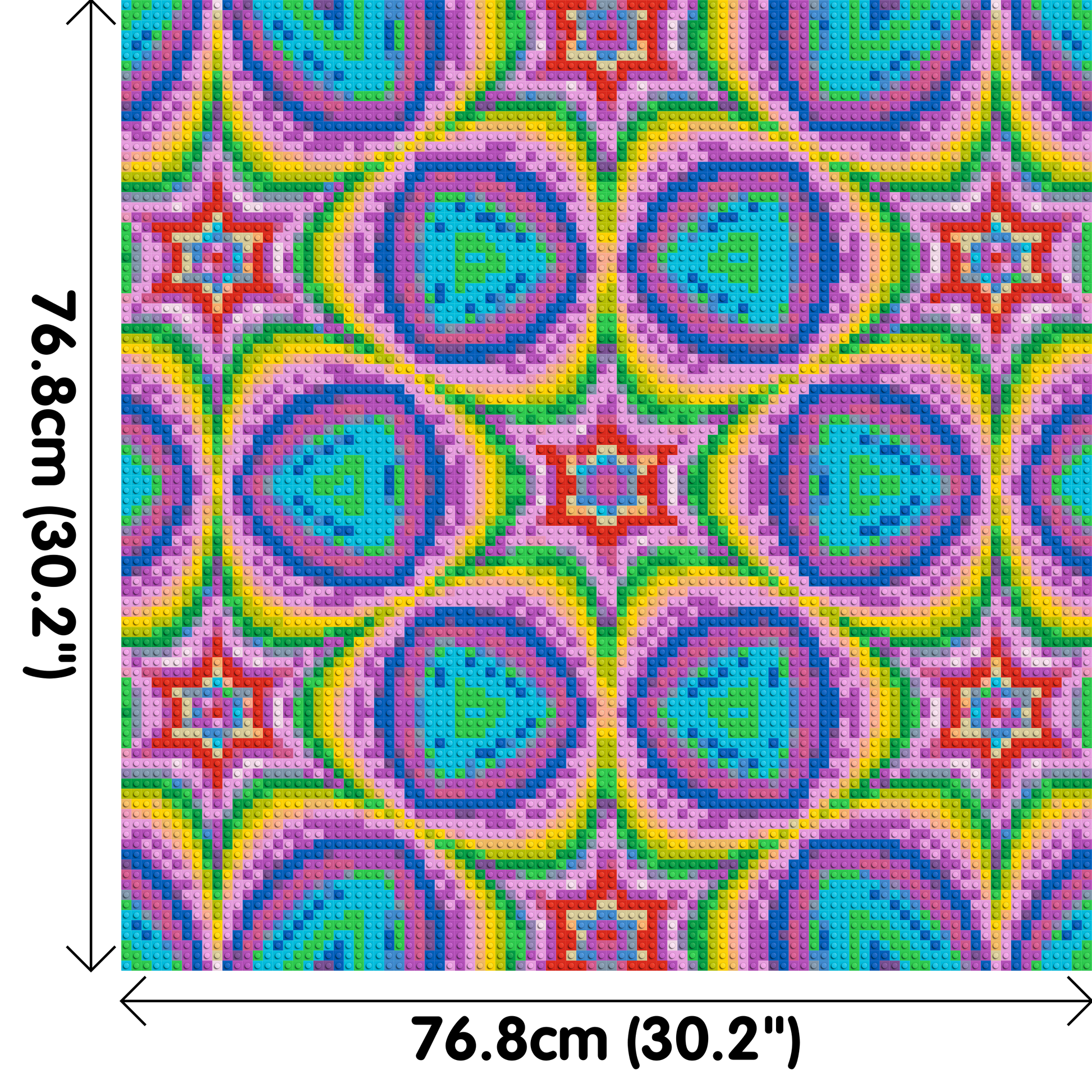 Abstract Pattern #2 - Brick Art Mosaic Kit 4x4 dimensions