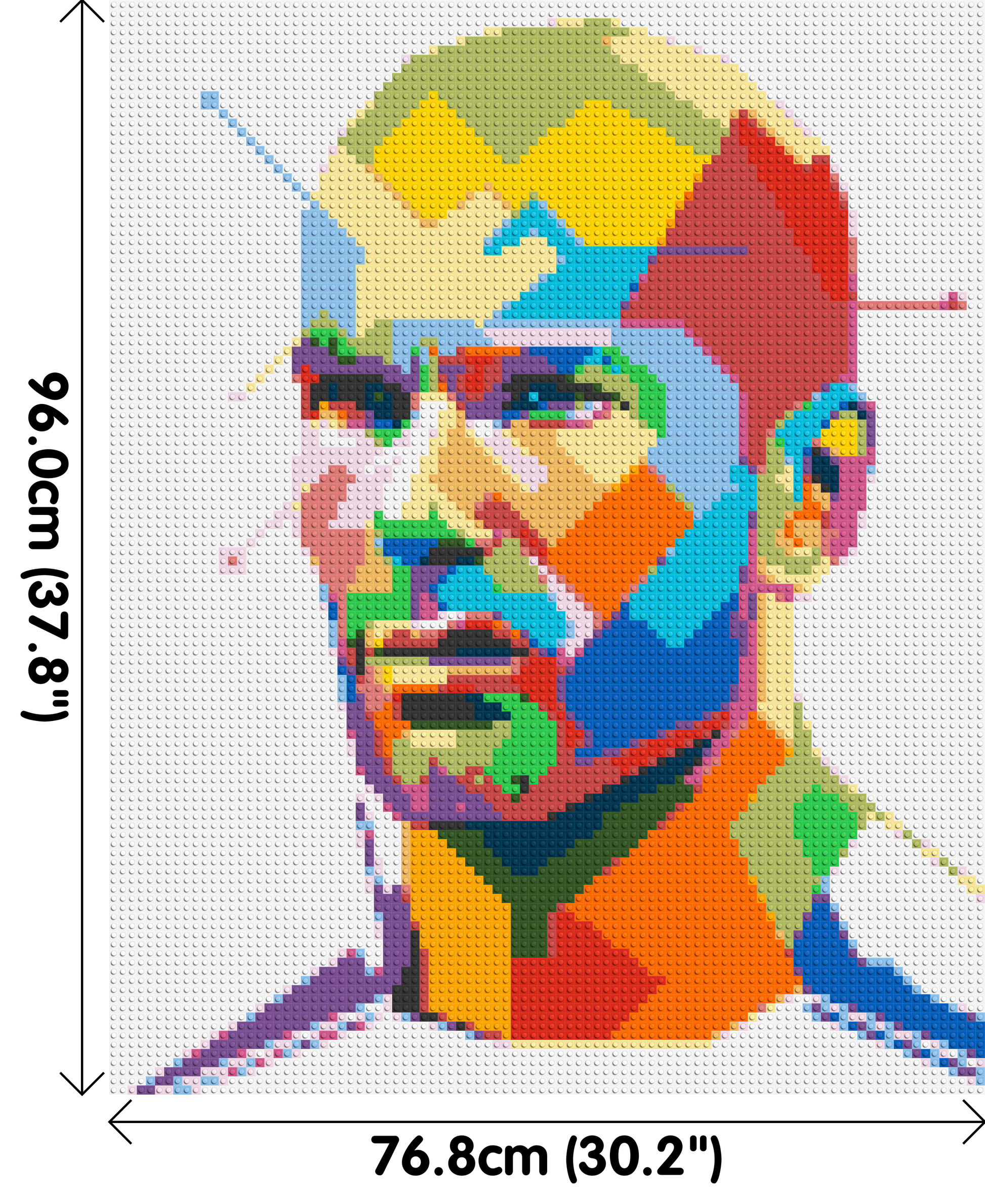 Zidane - Brick Art Mosaic Kit 4x5 dimensions