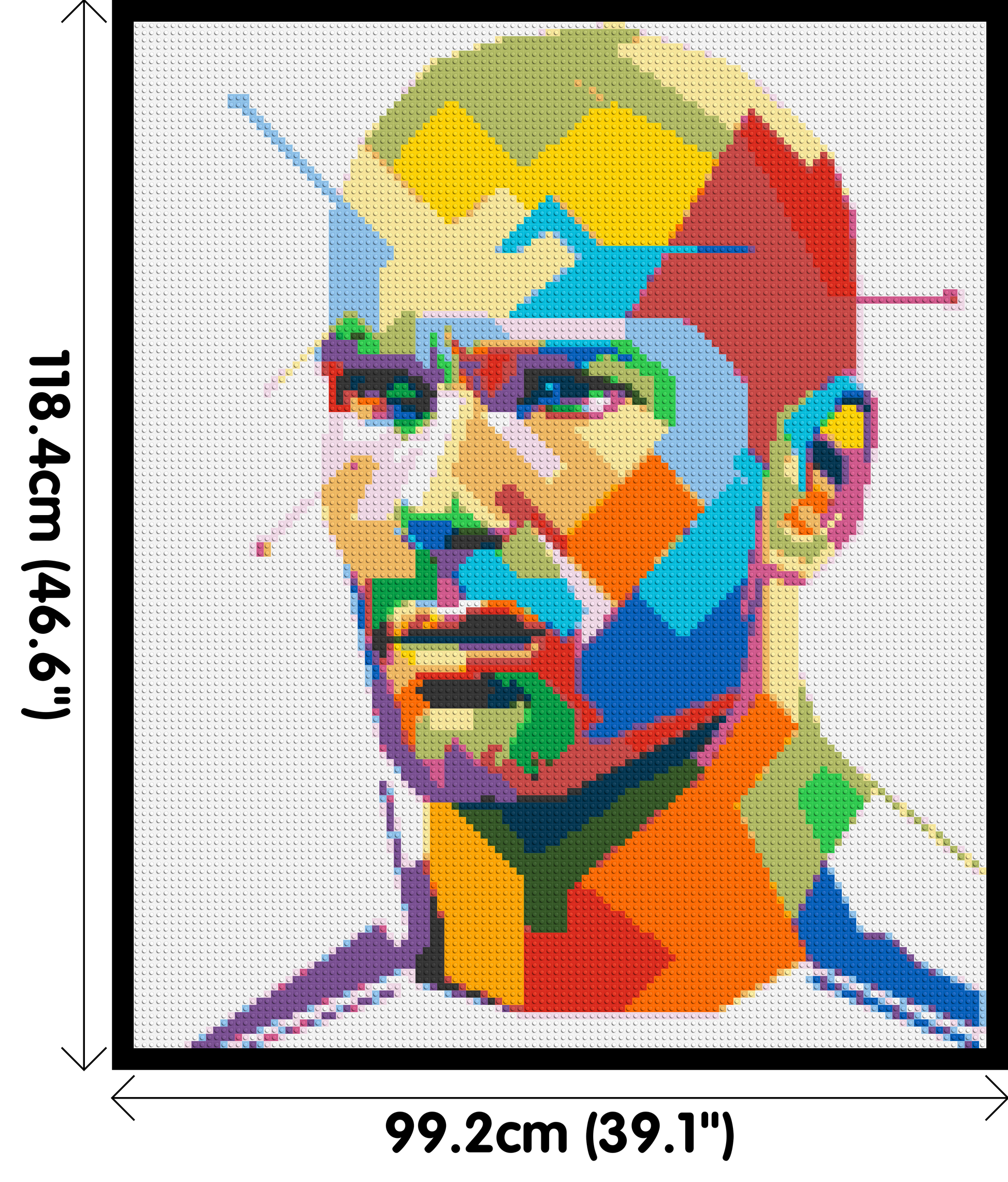 Zidane - Brick Art Mosaic Kit 5x6 dimensions with frame