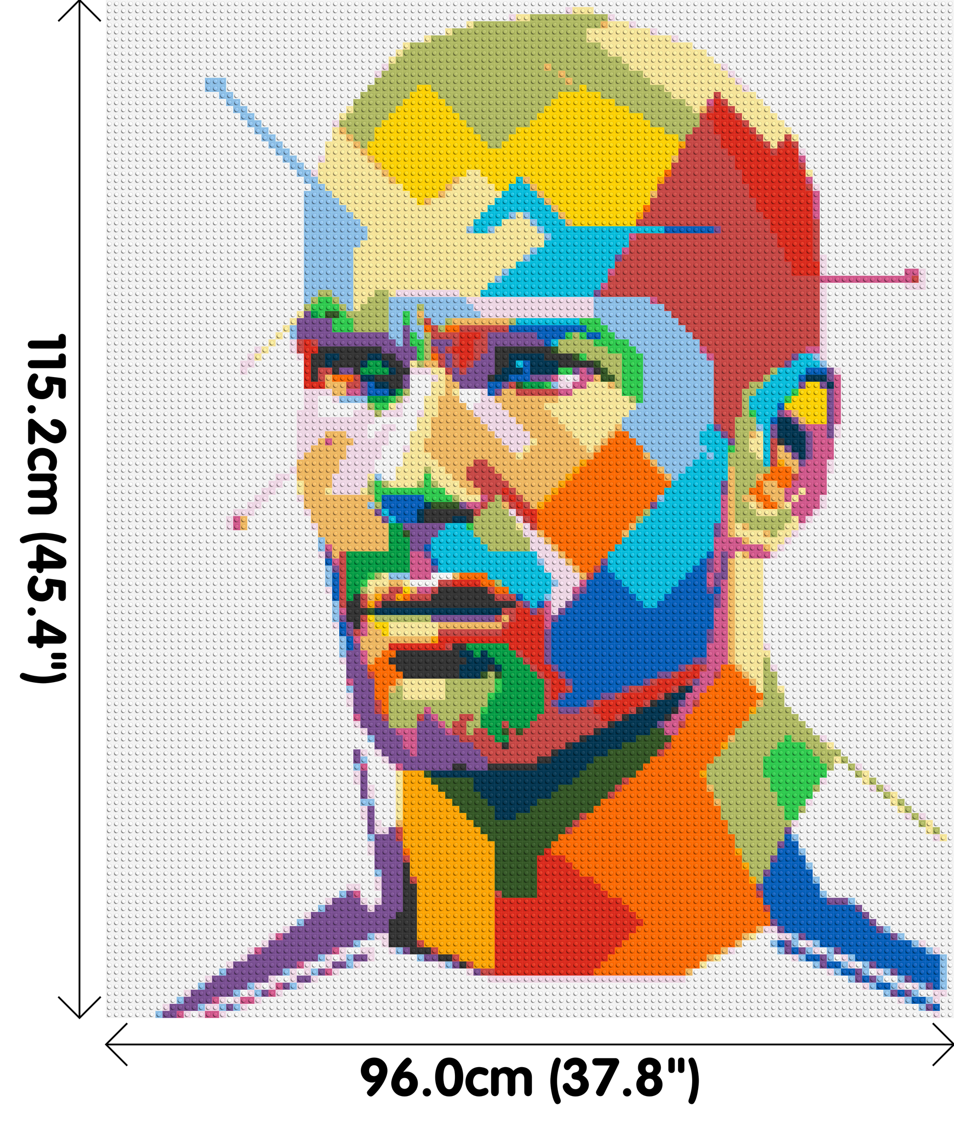 Zidane - Brick Art Mosaic Kit 5x6 dimensions