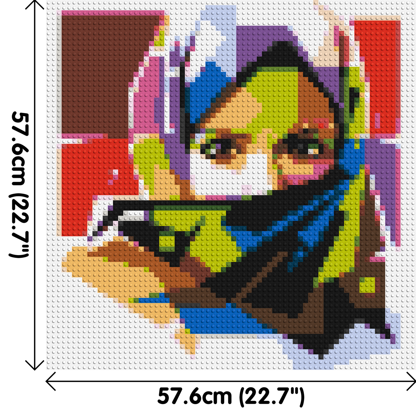 Colourful Woman with Hijab - Brick Art Mosaic Kit 3x3 large