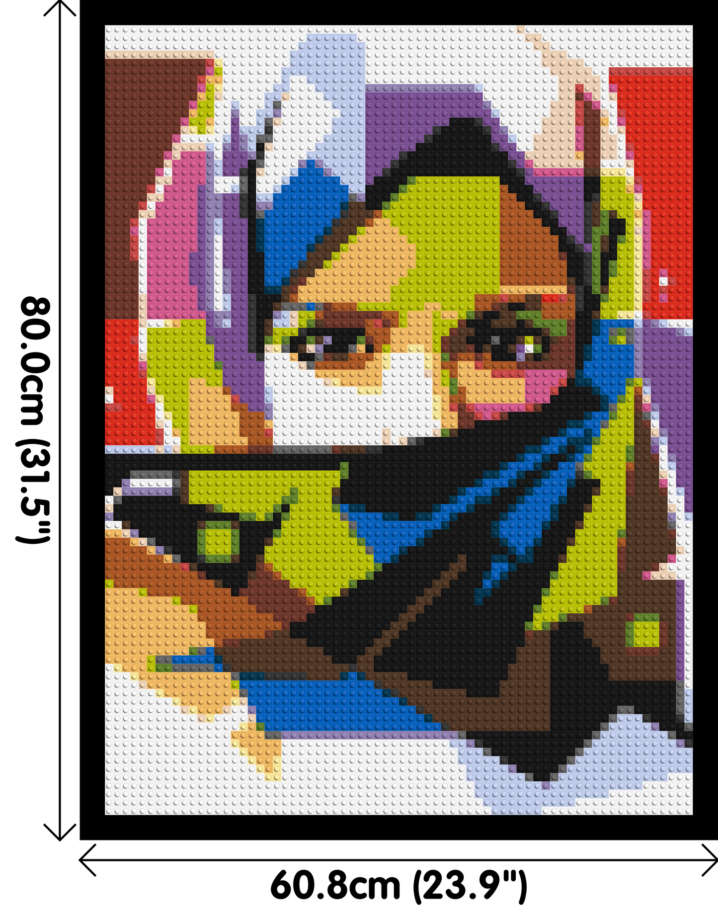 Colourful Woman with Hijab - Brick Art Mosaic Kit 3x4 large