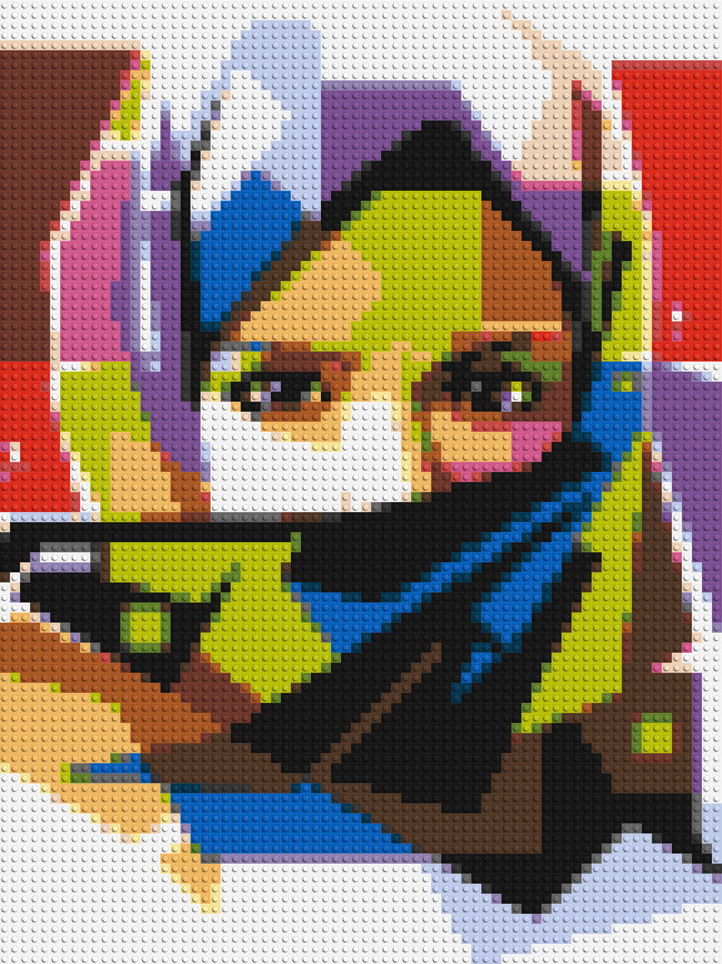 Colourful Woman with Hijab - Brick Art Mosaic Kit 3x4 large