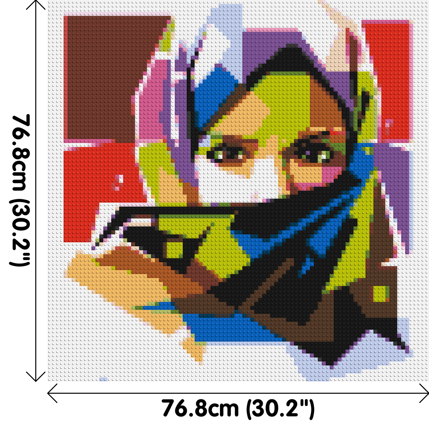 Colourful Woman with Hijab - Brick Art Mosaic Kit 4x4 large