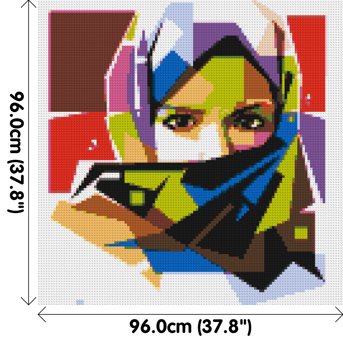 Colourful Woman with Hijab - Brick Art Mosaic Kit 5x5 large