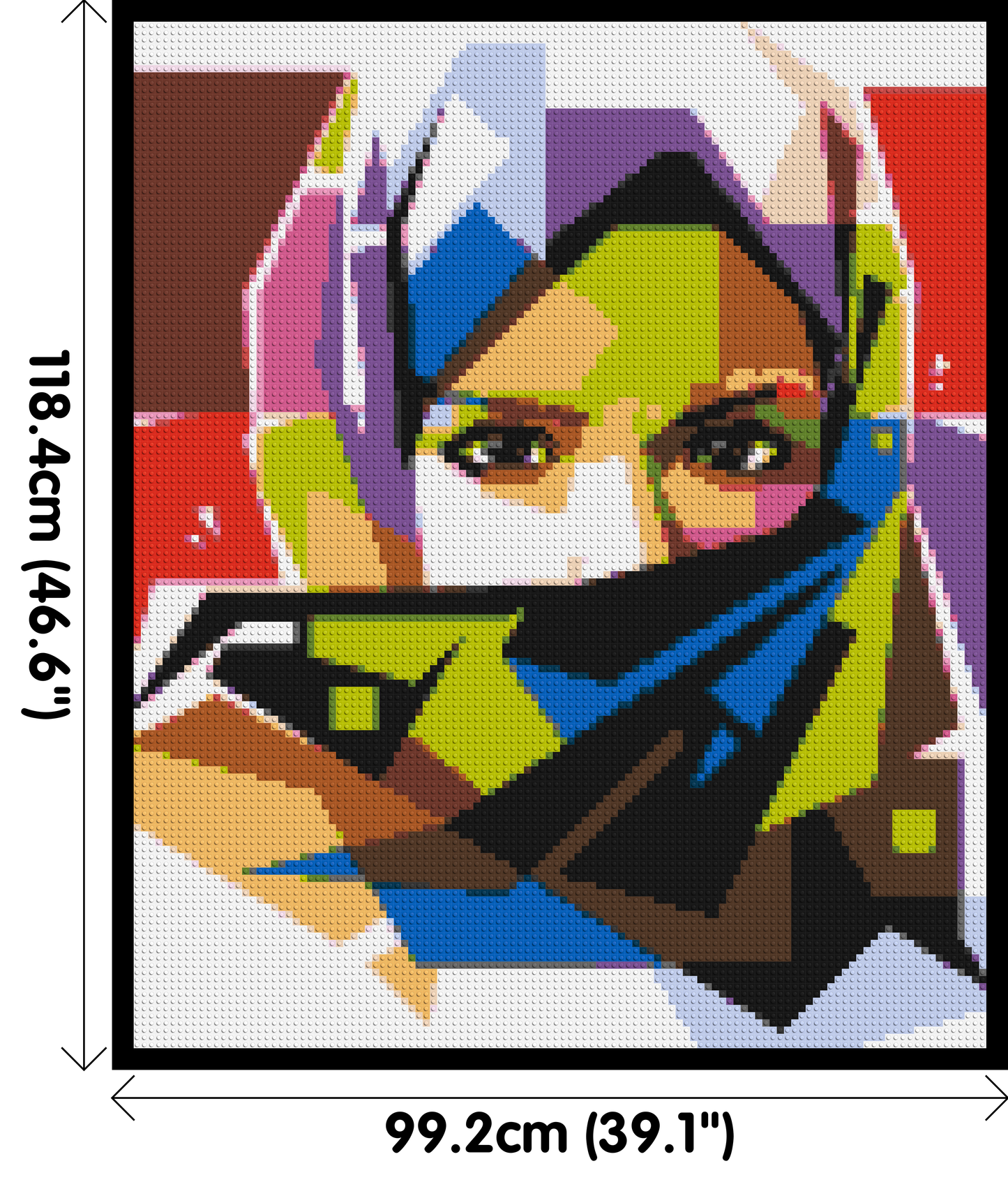 Colourful Woman with Hijab - Brick Art Mosaic Kit 5x6 large