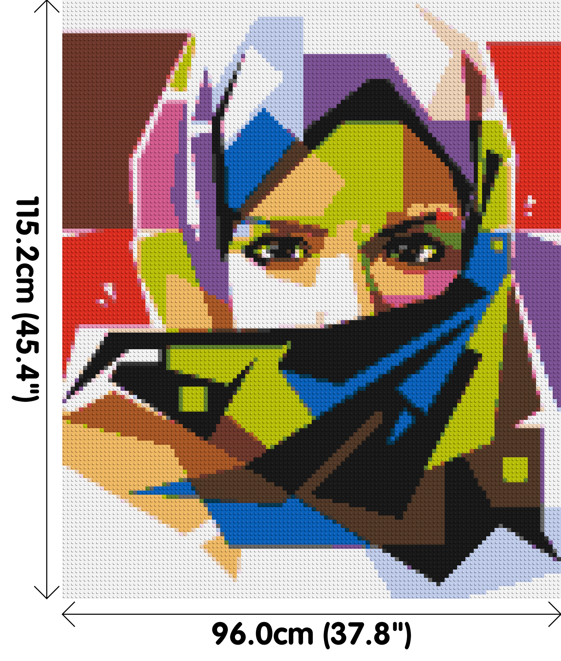 Colourful Woman with Hijab - Brick Art Mosaic Kit 5x6 dimensions