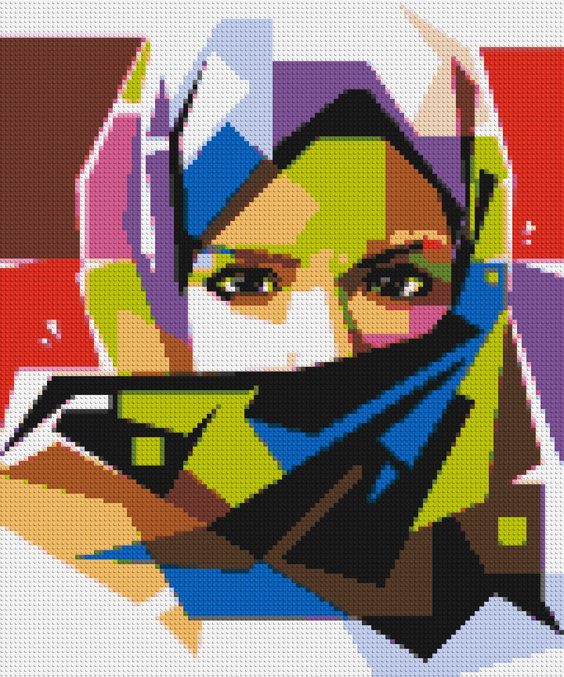 Colourful Woman with Hijab - Brick Art Mosaic Kit 5x6 large