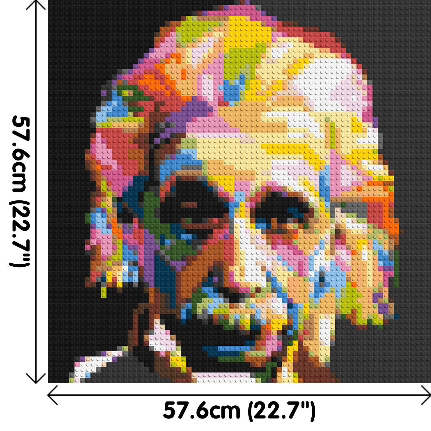 Albert Einstein - Brick Art Mosaic Kit 3x3 large