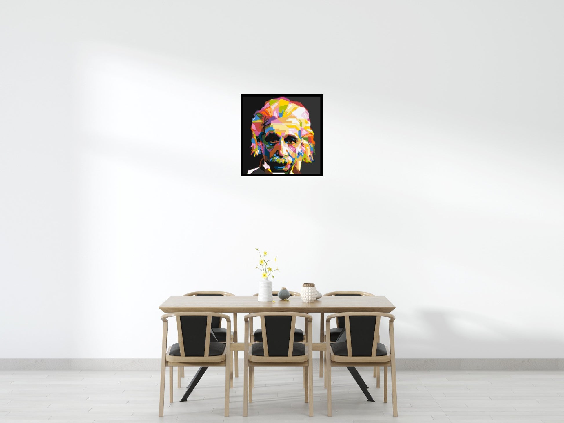 Albert Einstein - Brick Art Mosaic Kit 4x4 scene with frame