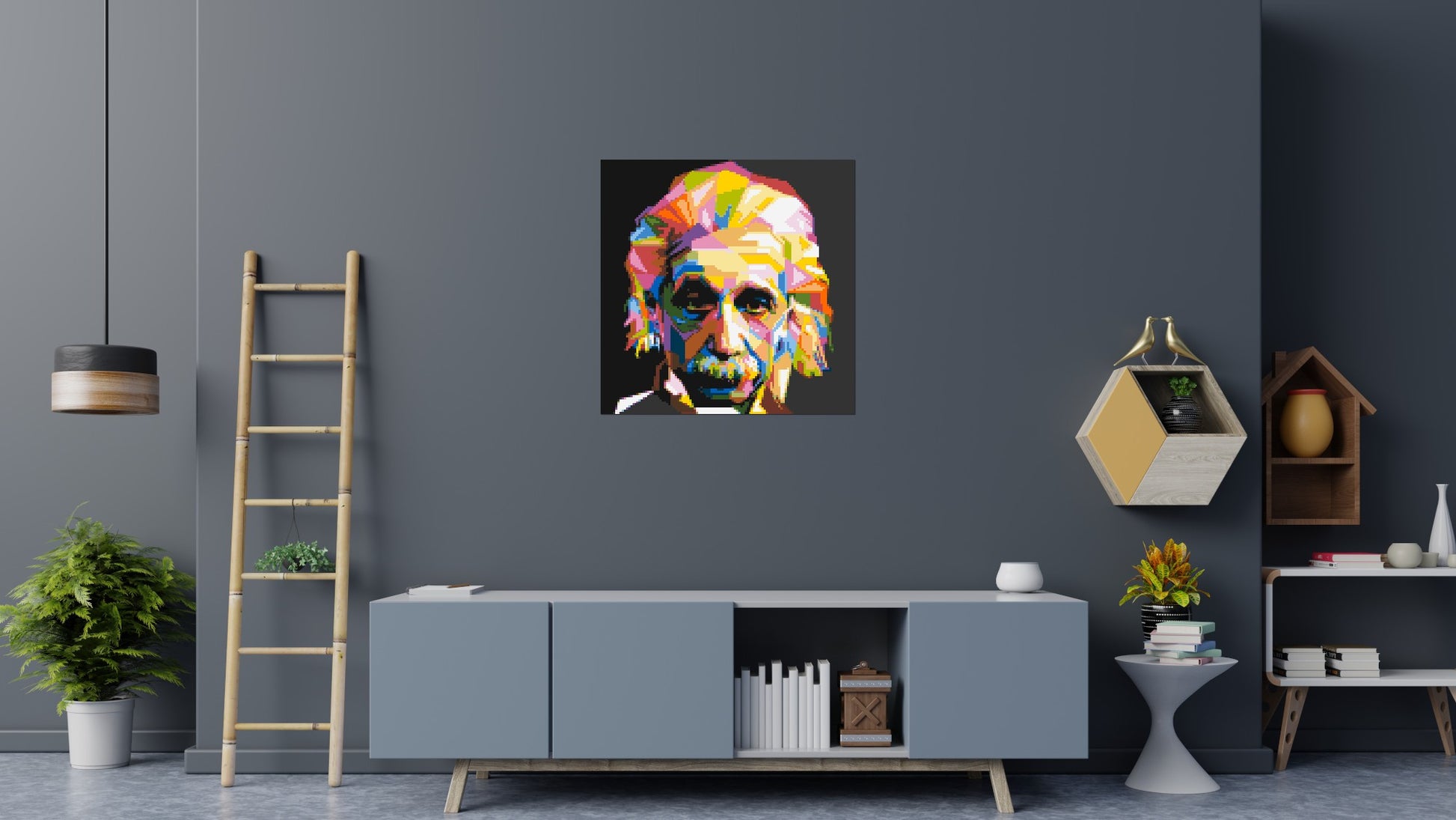 Albert Einstein - Brick Art Mosaic Kit 5x5 scene