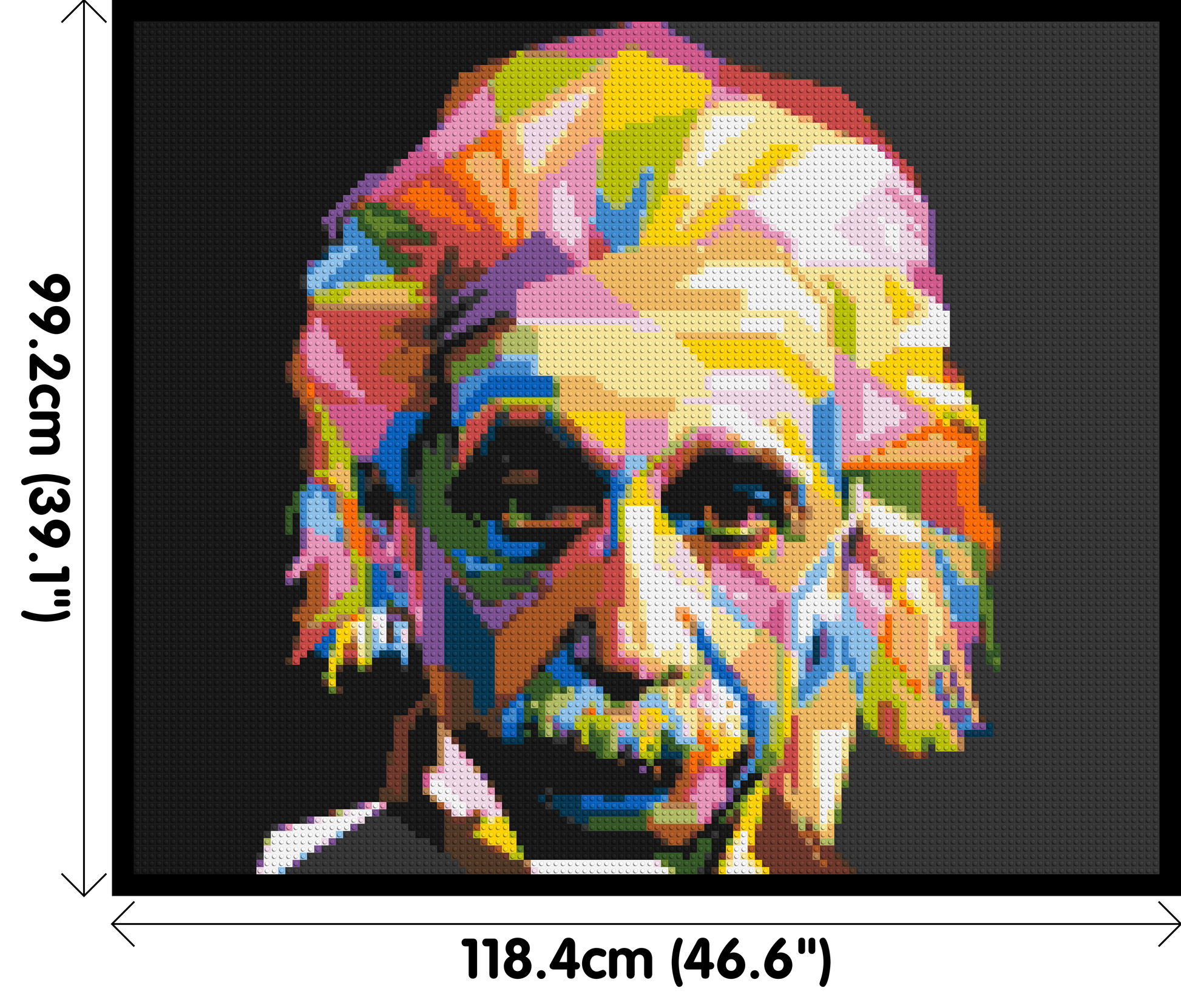 Albert Einstein - Brick Art Mosaic Kit 6x5 dimensions with frame