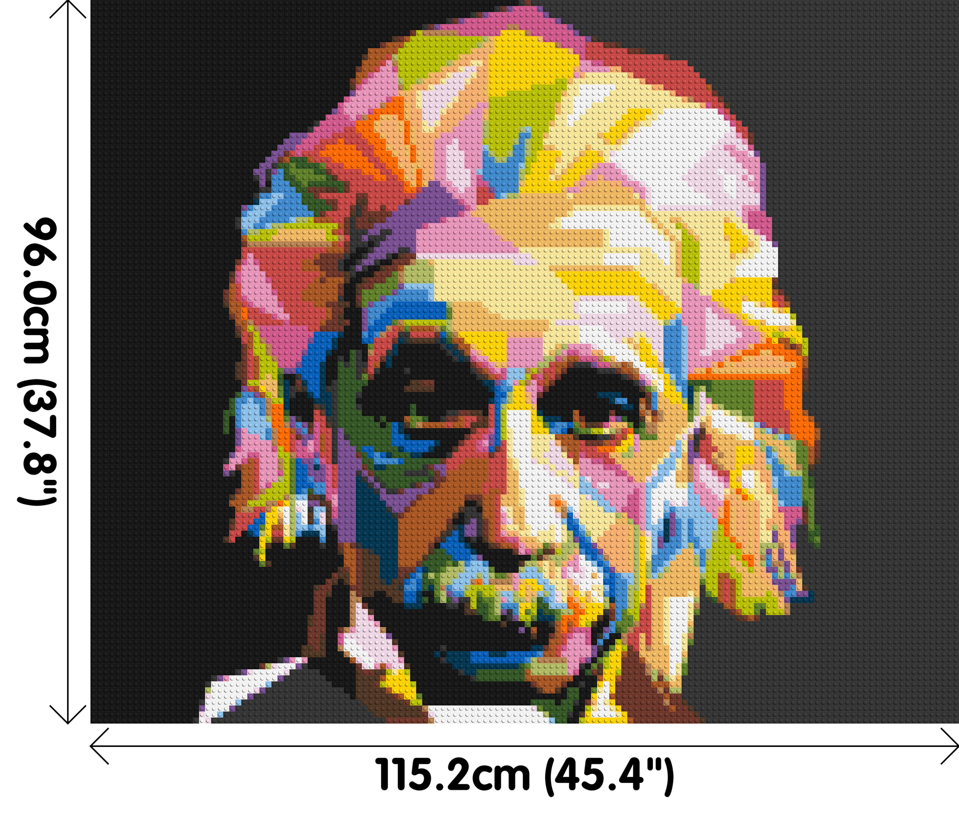 Albert Einstein - Brick Art Mosaic Kit 6x5 dimensions