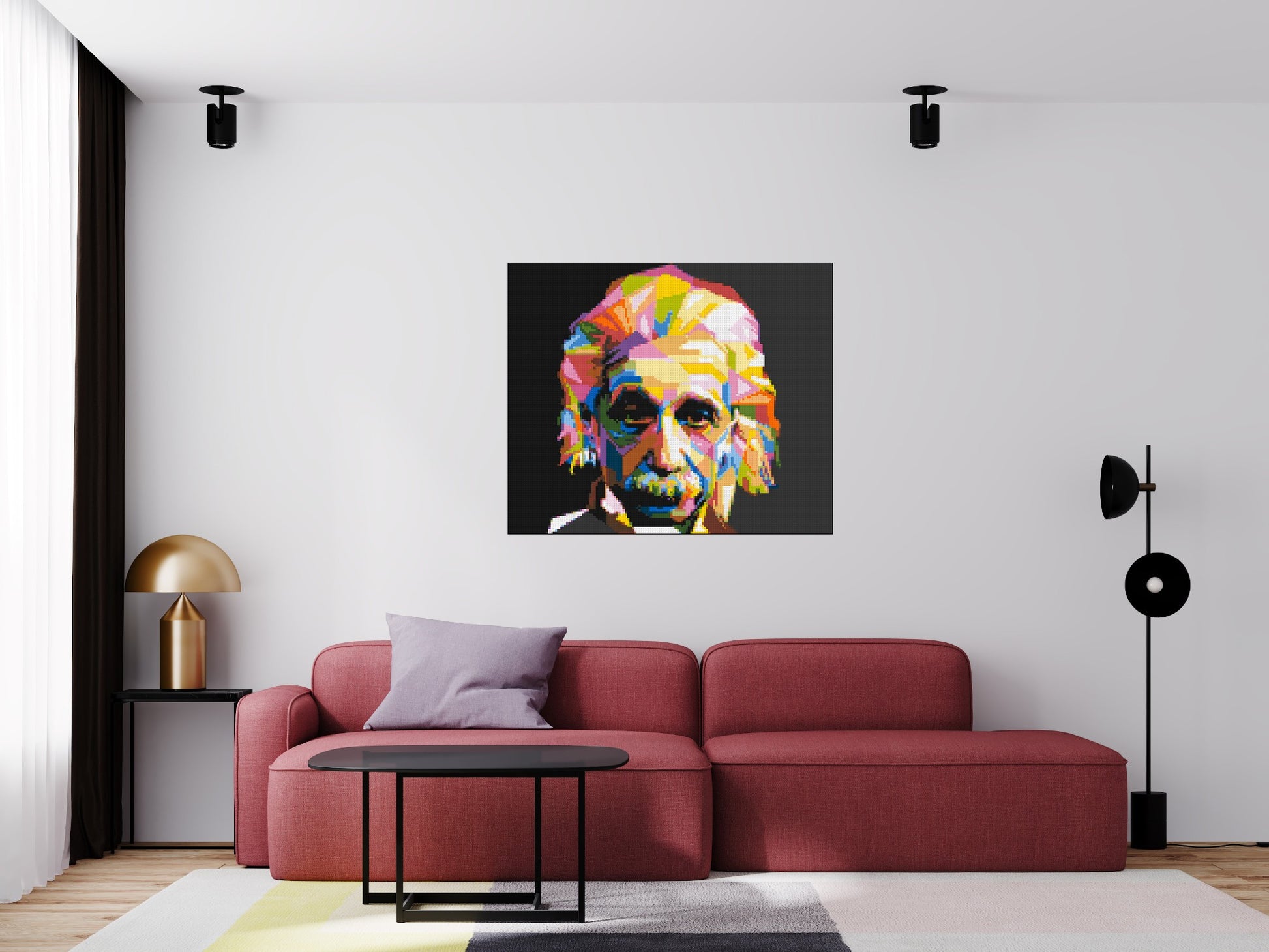 Albert Einstein - Brick Art Mosaic Kit 6x5 scene