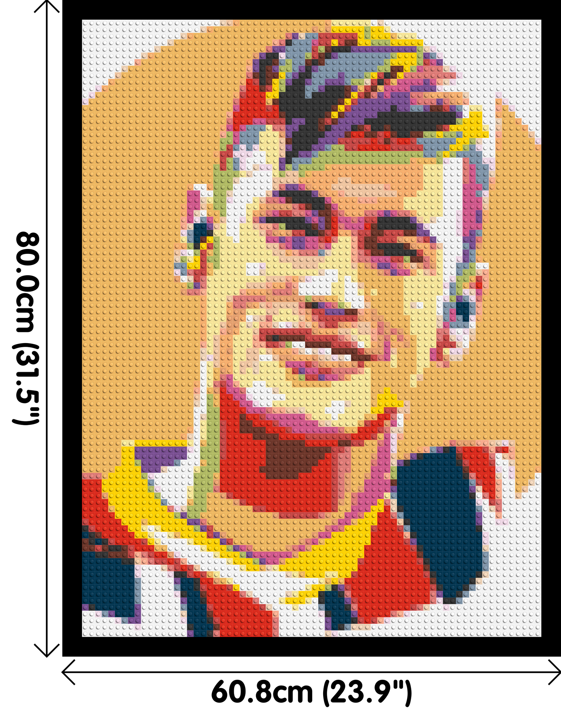 Neymar #3 - Brick Art Mosaic Kit 3x4 dimensions with frame