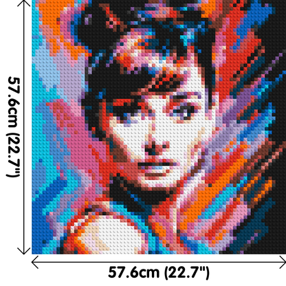 Audrey Hepburn - Brick Art Mosaic Kit 3x3 large