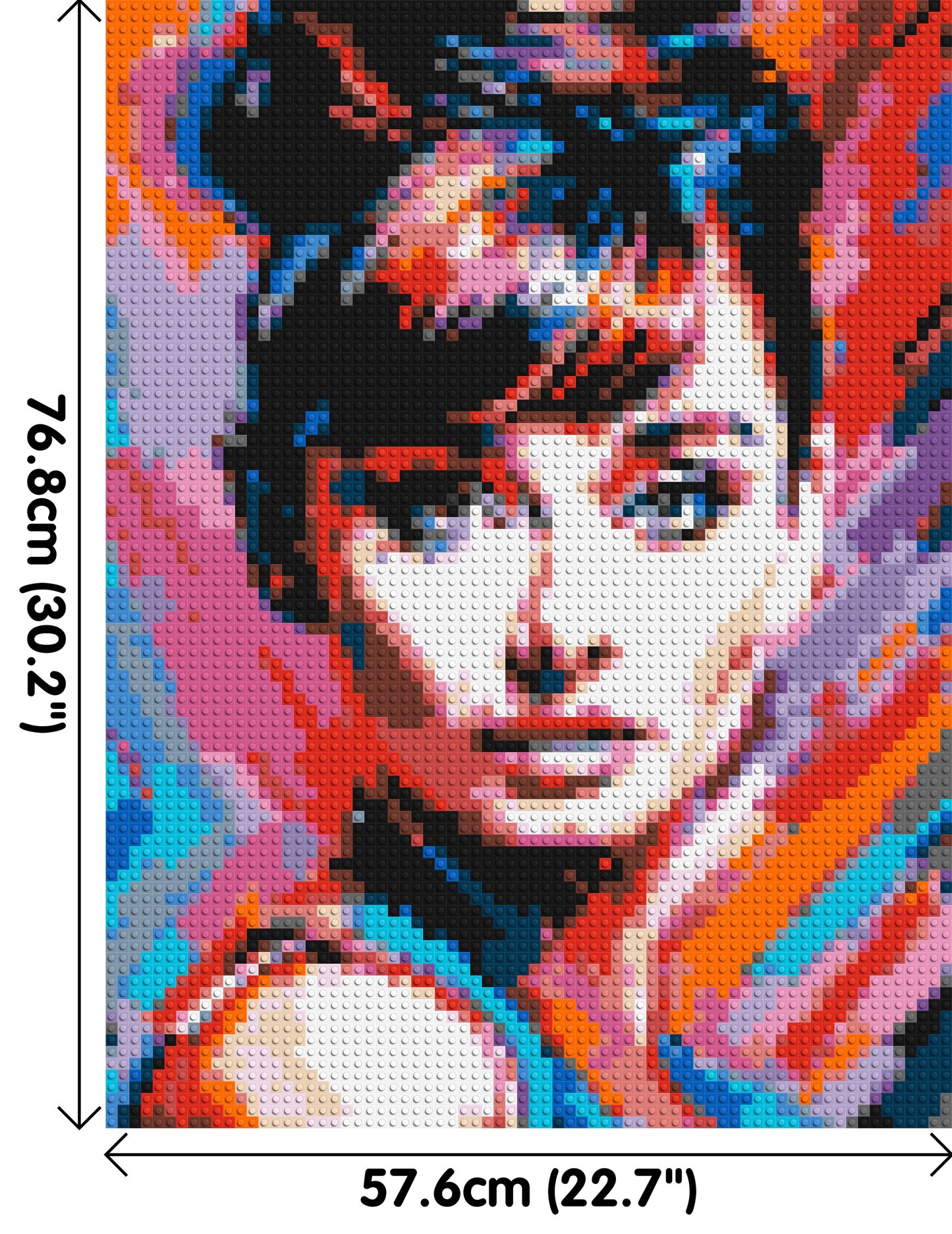 Audrey Hepburn - Brick Art Mosaic Kit 3x4 large