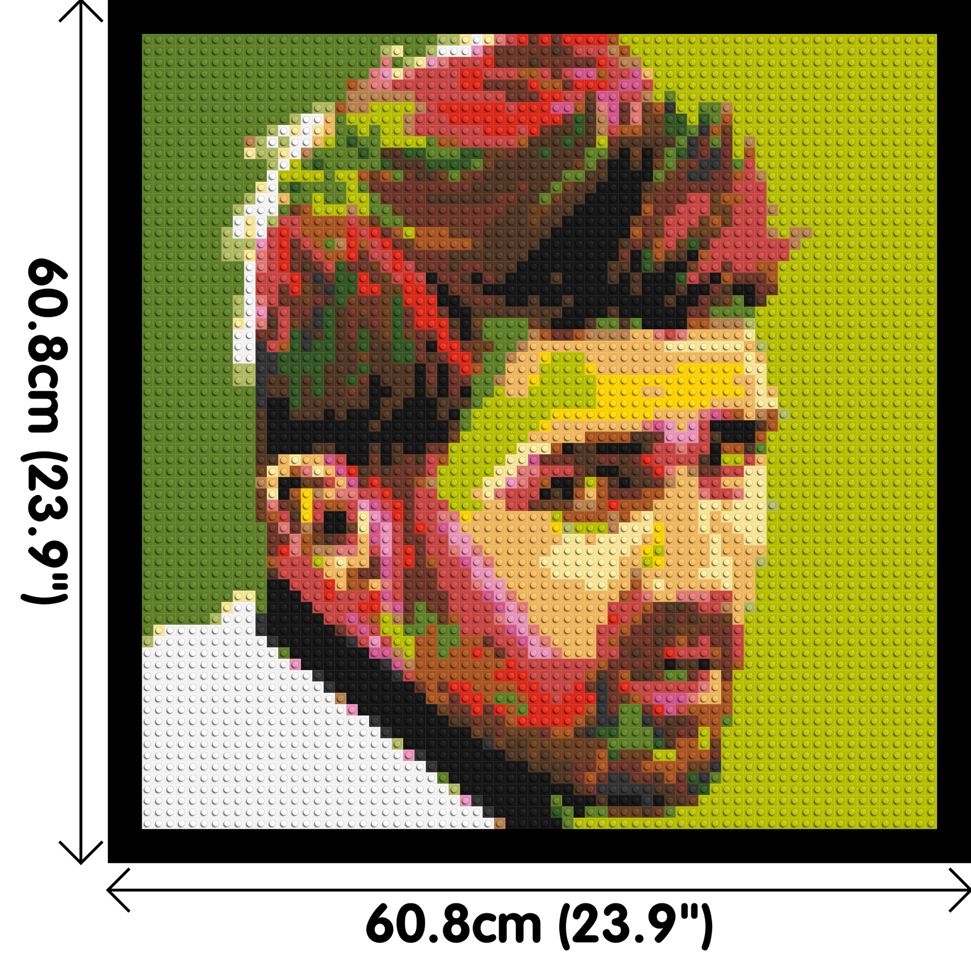 David Villa - Brick Art Mosaic Kit 3x3 dimensions with frame