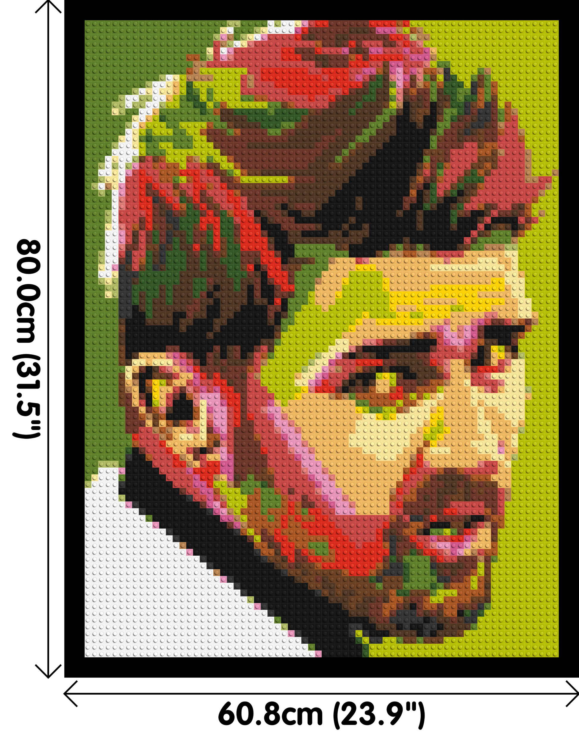 David Villa - Brick Art Mosaic Kit 3x4 dimensions with frame