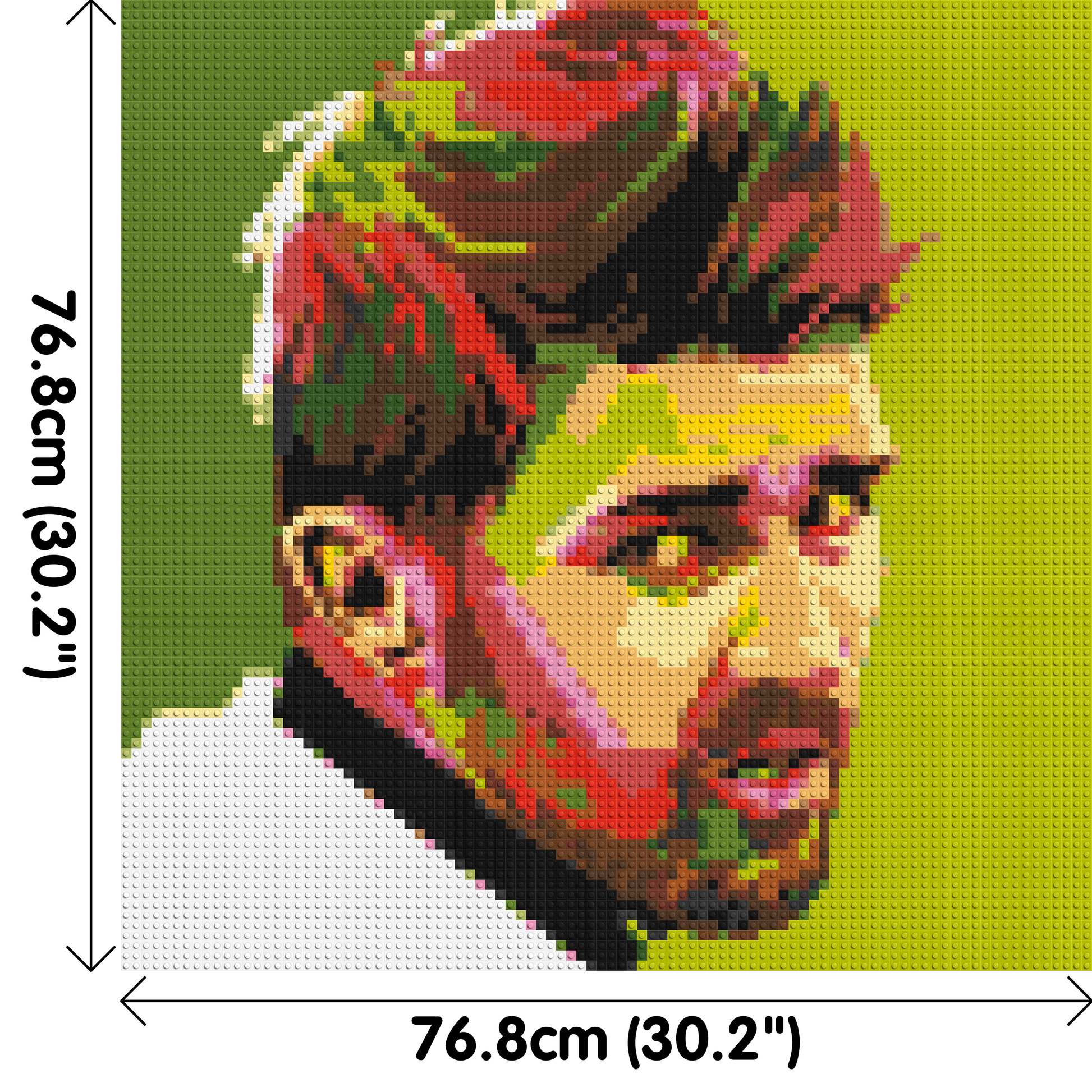 David Villa - Brick Art Mosaic Kit 4x4 dimensions