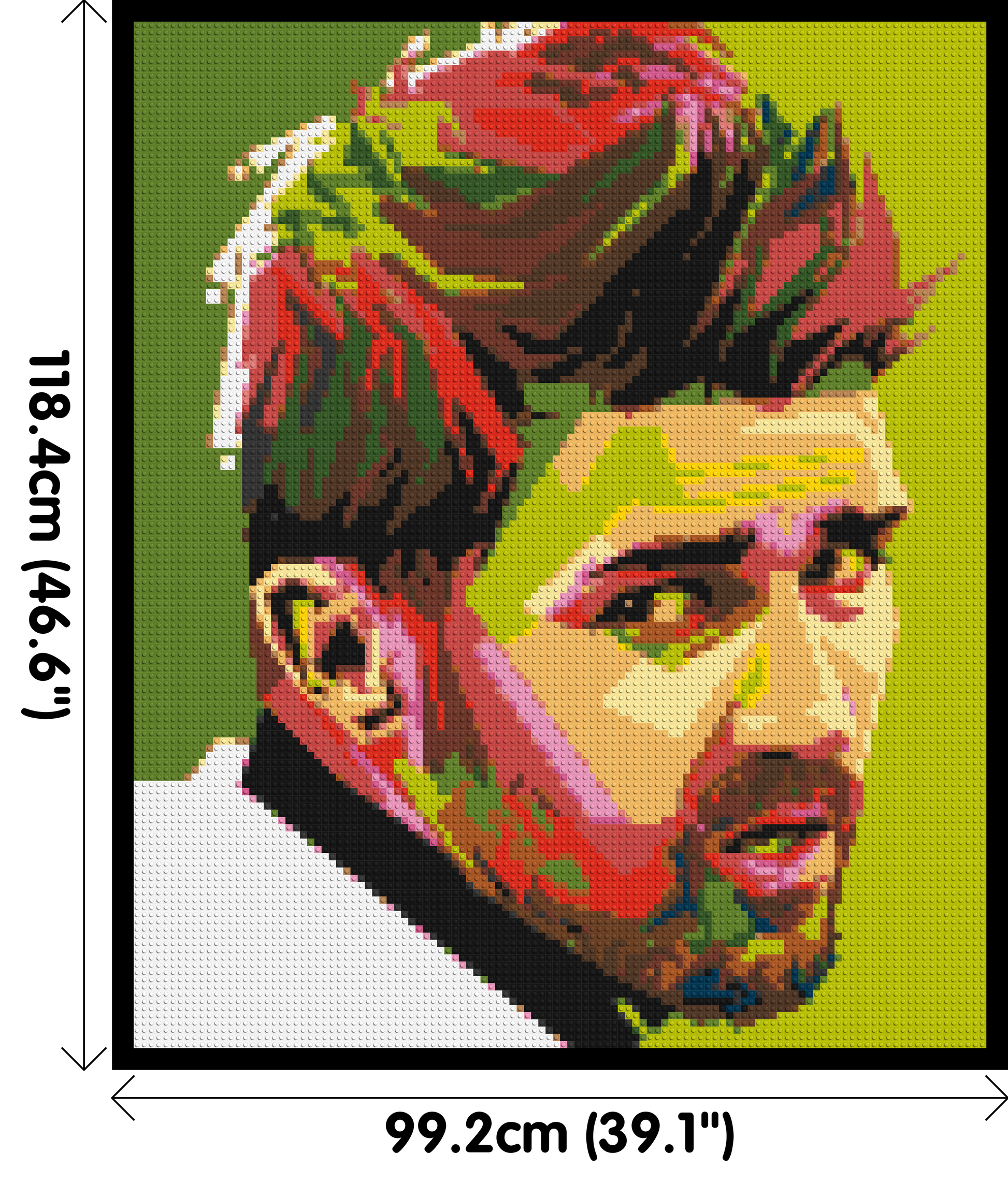 David Villa - Brick Art Mosaic Kit 5x6 dimensions with frame