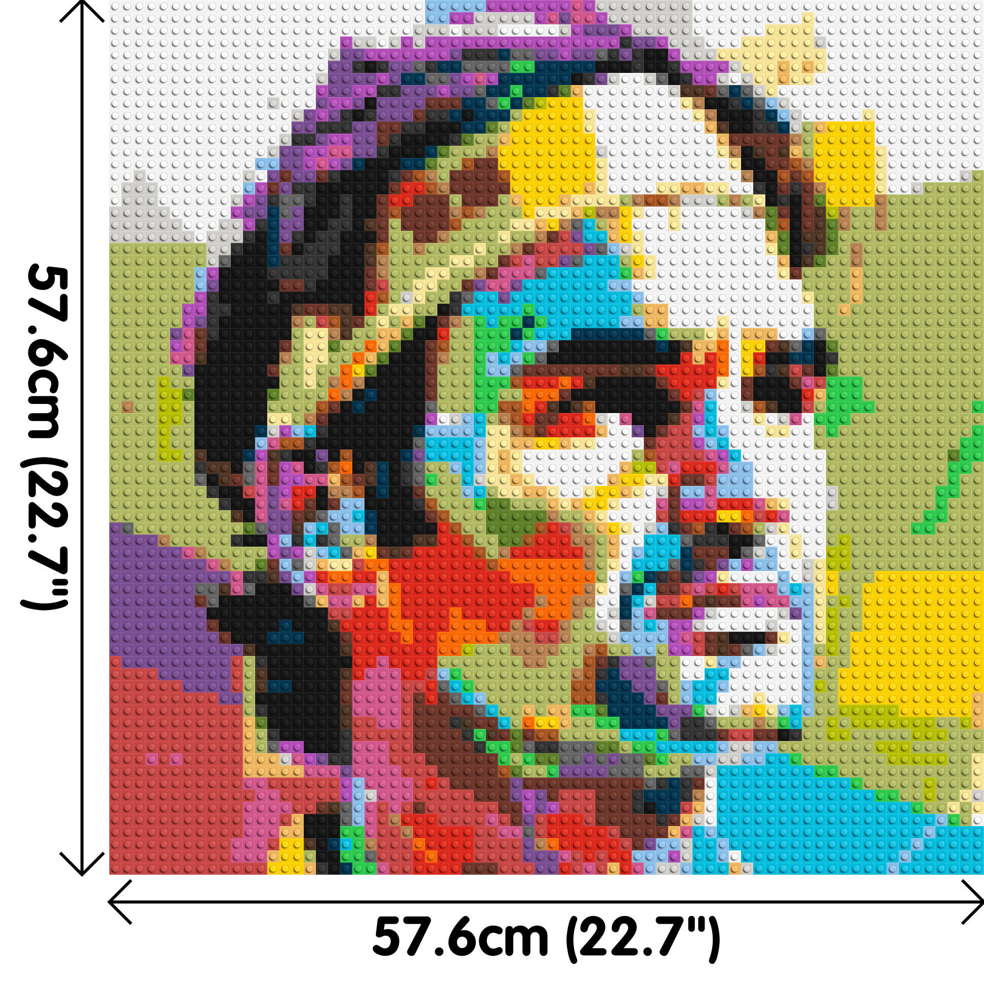 Roger Federer - Brick Art Mosaic Kit 3x3 dimensions