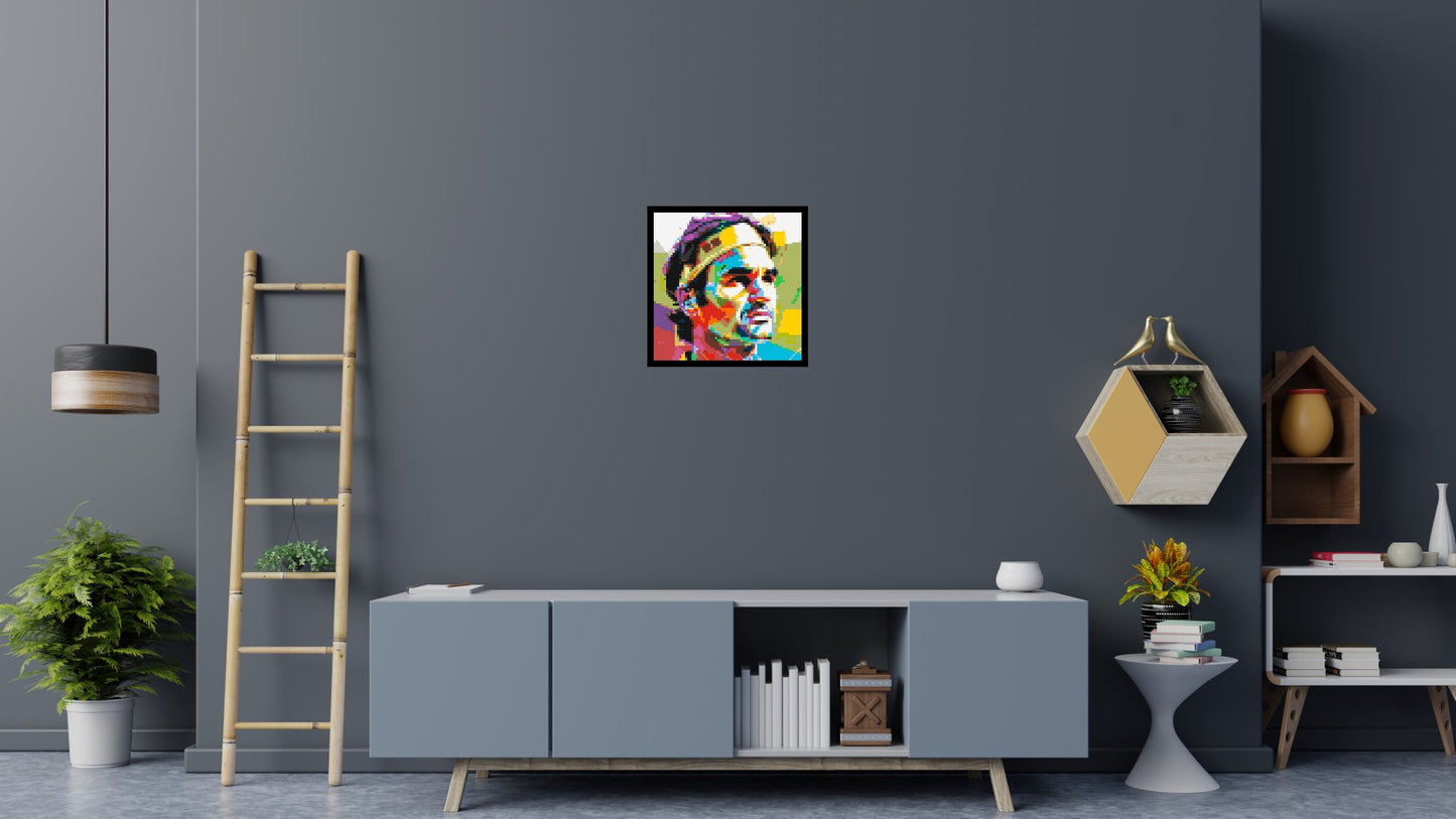 Roger Federer - Brick Art Mosaic Kit 3x3 large