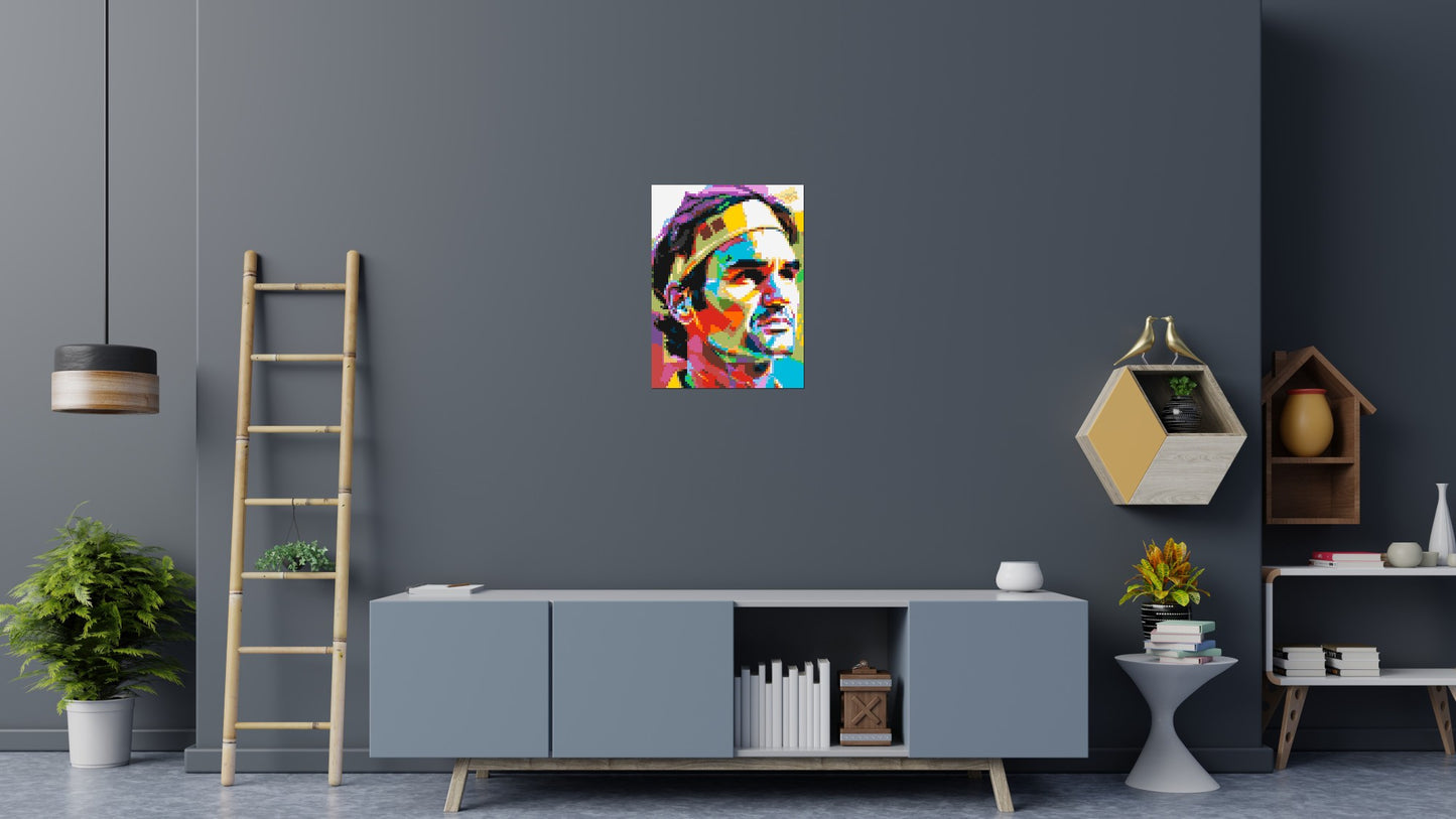 Roger Federer - Brick Art Mosaic Kit 3x4 large