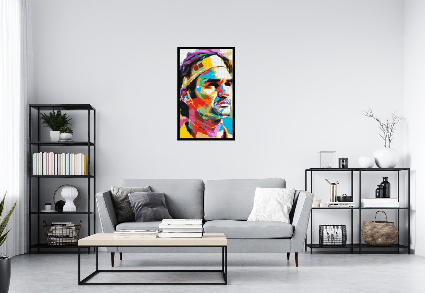 Roger Federer - Brick Art Mosaic Kit 3x5 large