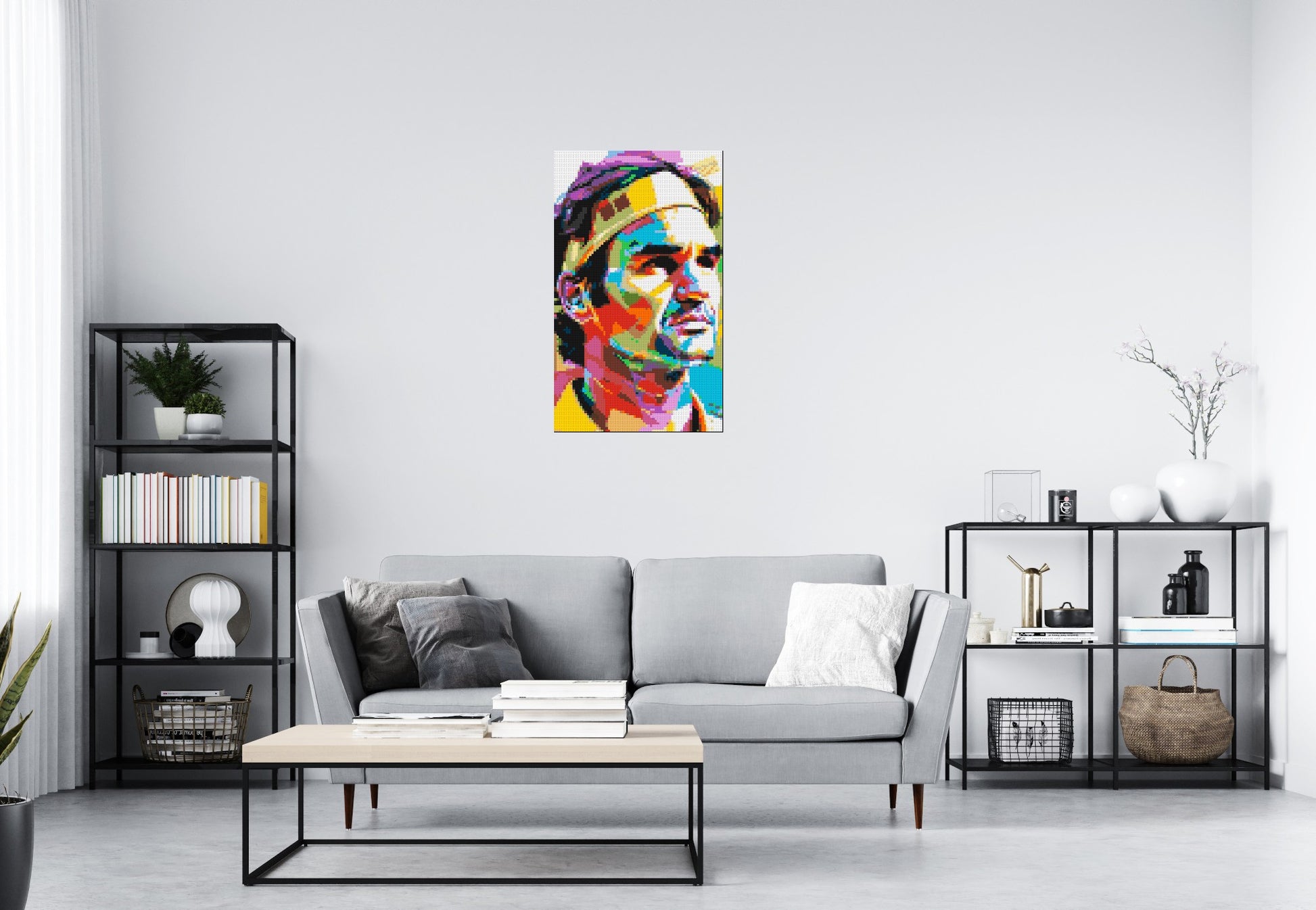 Roger Federer - Brick Art Mosaic Kit 3x5 scene