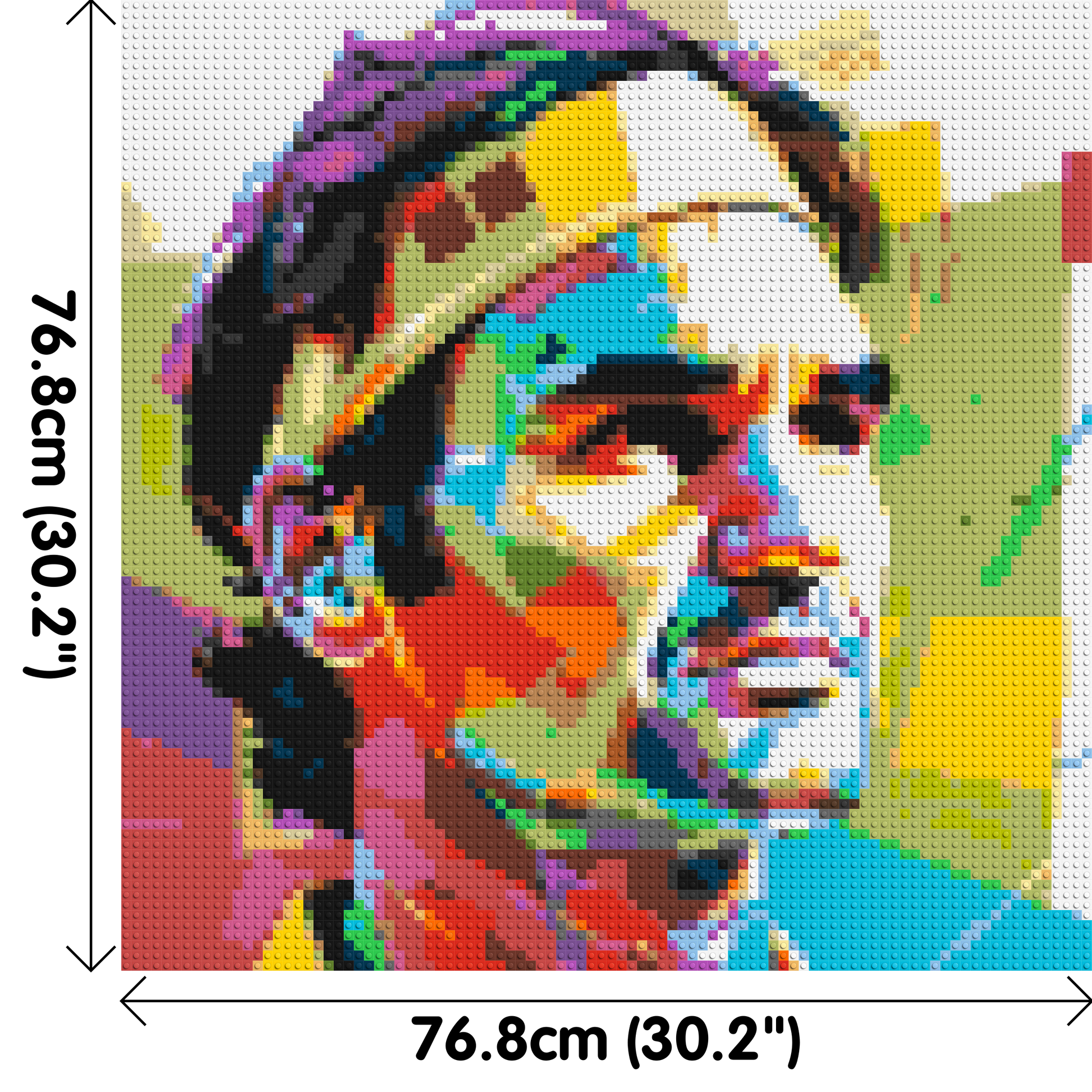 Roger Federer - Brick Art Mosaic Kit 4x4 dimensions