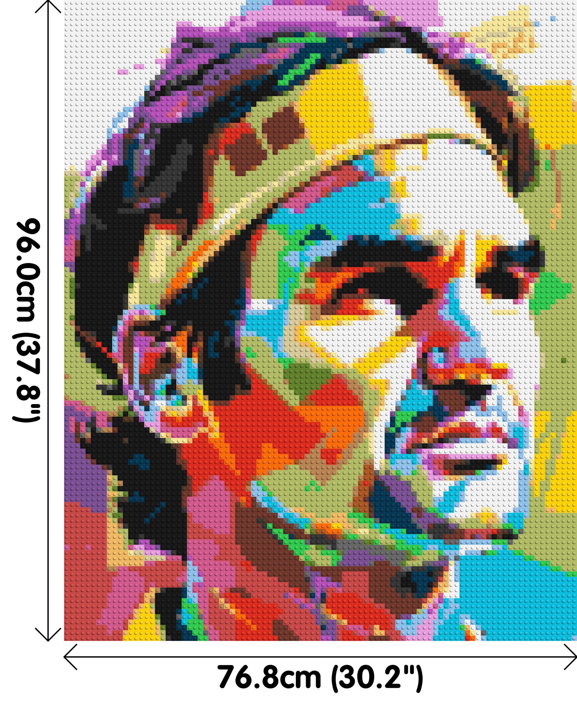 Roger Federer - Brick Art Mosaic Kit 4x5 dimensions