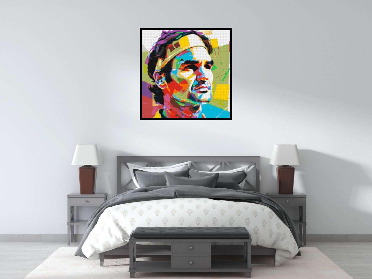 Roger Federer - Brick Art Mosaic Kit 5x5 large