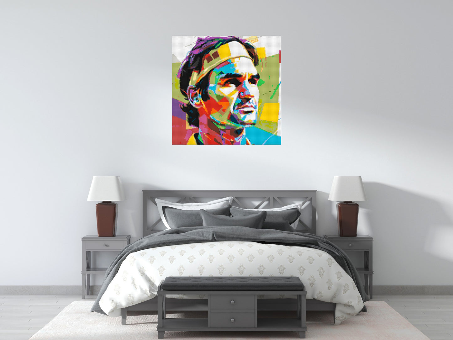 Roger Federer - Brick Art Mosaic Kit 5x5 large