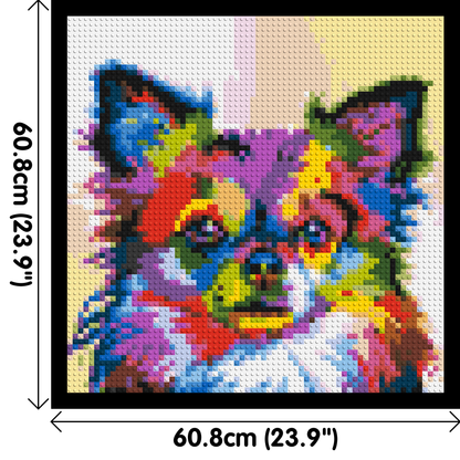 Chihuahua Colourful Pop Art - Brick Art Mosaic Kit 3x3 large