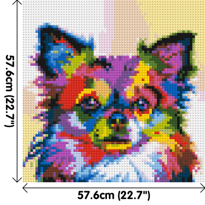 Chihuahua Colourful Pop Art - Brick Art Mosaic Kit 3x3 large