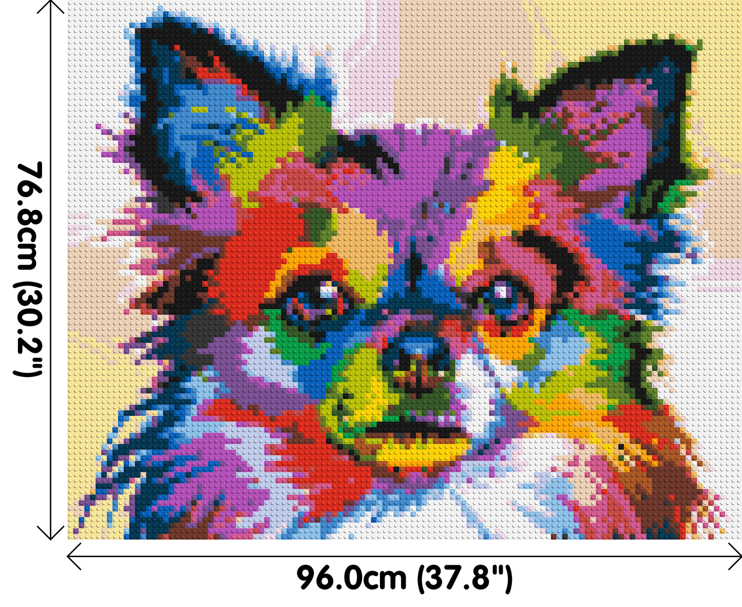 Chihuahua Colourful Pop Art - Brick Art Mosaic Kit 5x4 large