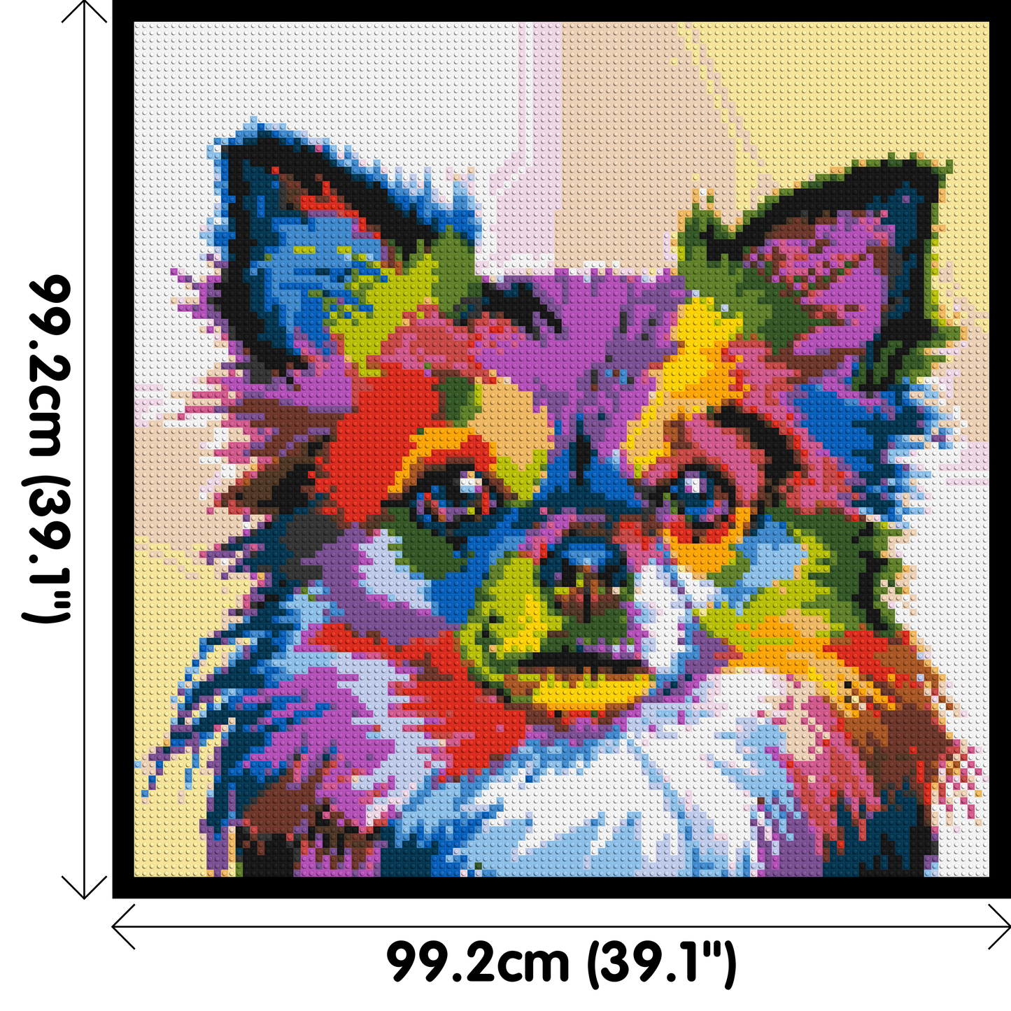 Chihuahua Colourful Pop Art - Brick Art Mosaic Kit 5x5 large