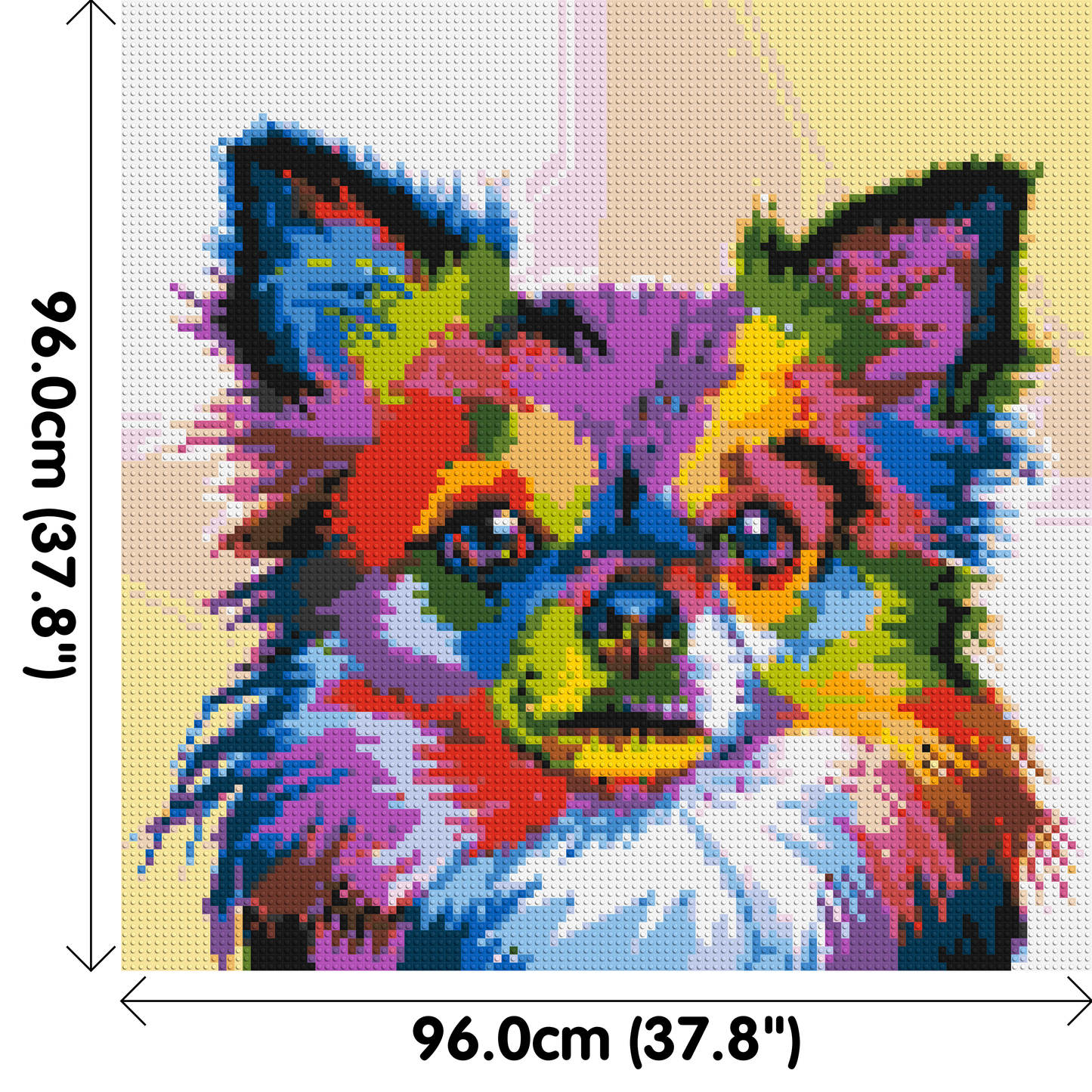 Chihuahua Colourful Pop Art - Brick Art Mosaic Kit 5x5 large