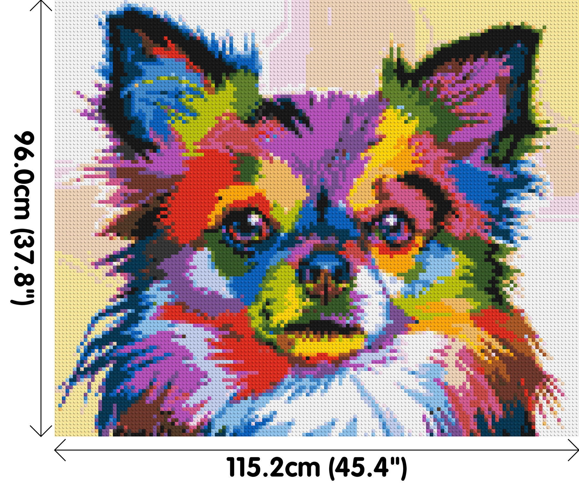 Chihuahua Colourful Pop Art - Brick Art Mosaic Kit 6x5 dimensions