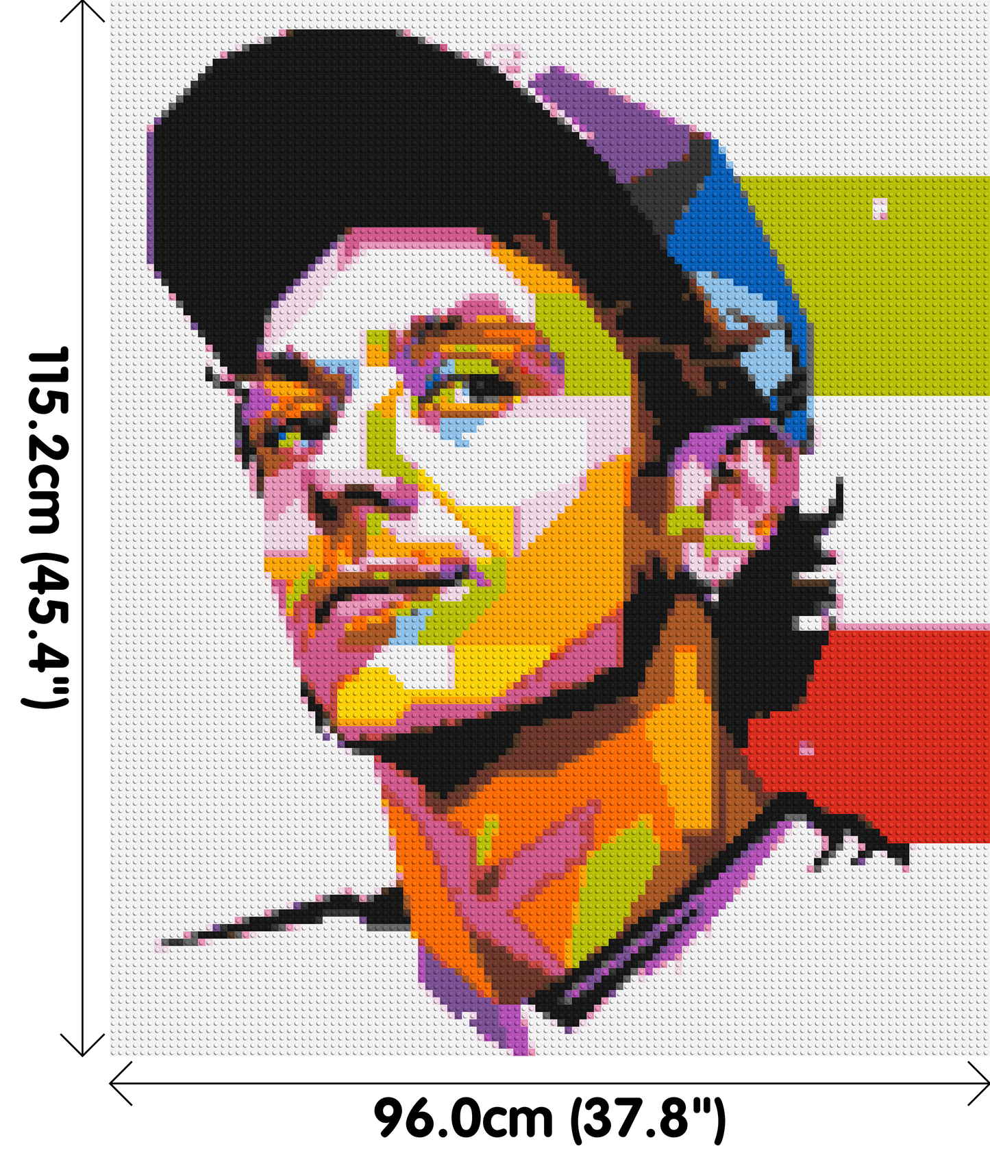 Valentino Rossi #2 - Brick Art Mosaic Kit 5x6 large