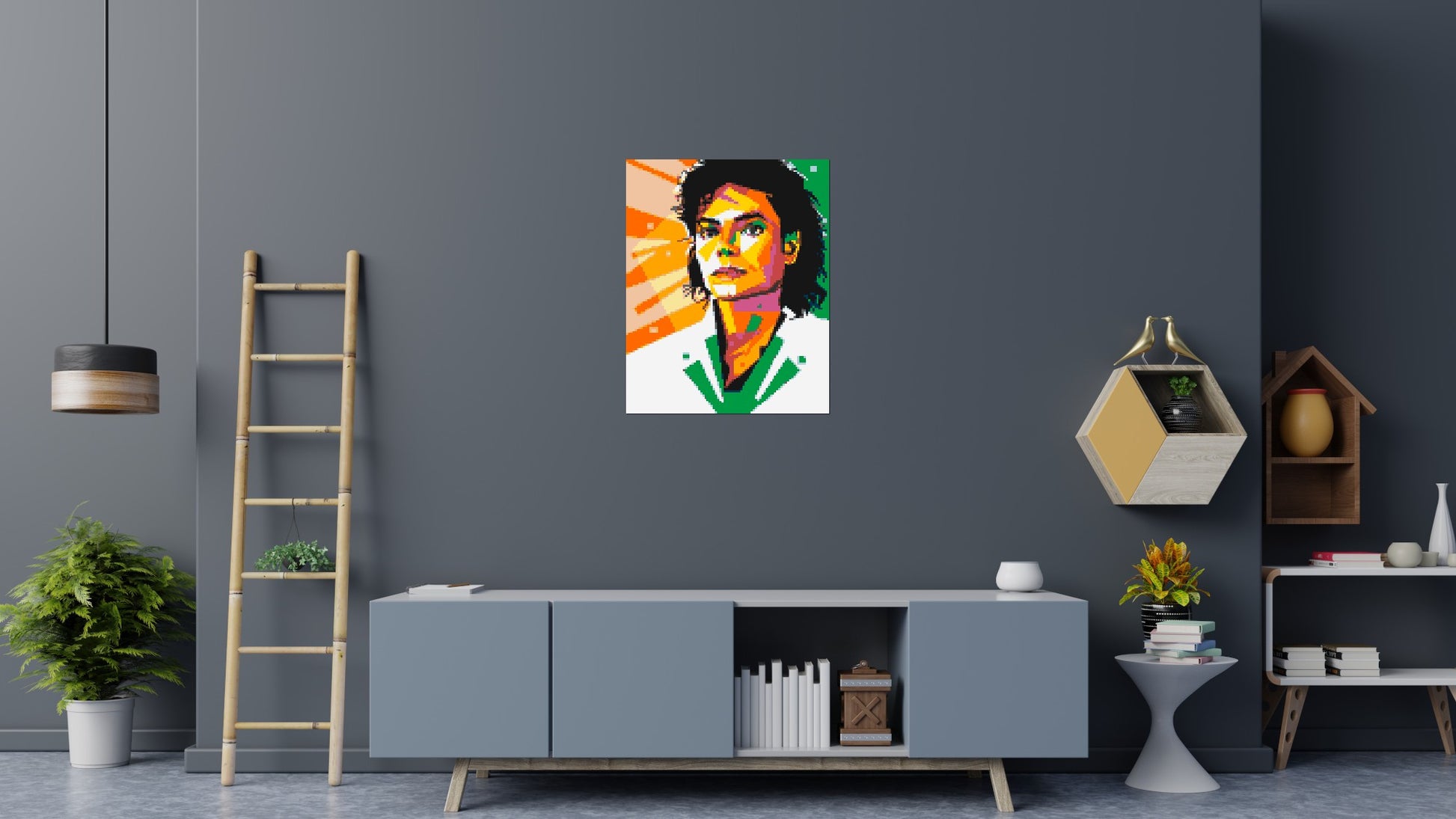 Michael Jackson - Brick Art Mosaic Kit 4x5 scene