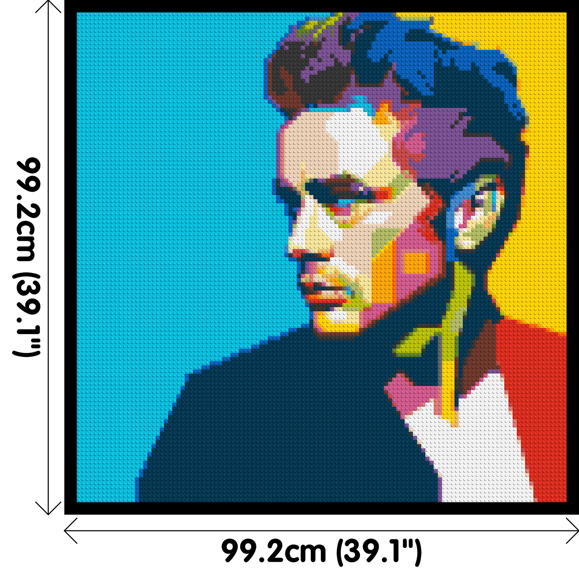 James Dean - Brick Art Mosaic Kit 5x5 dimensions with frame